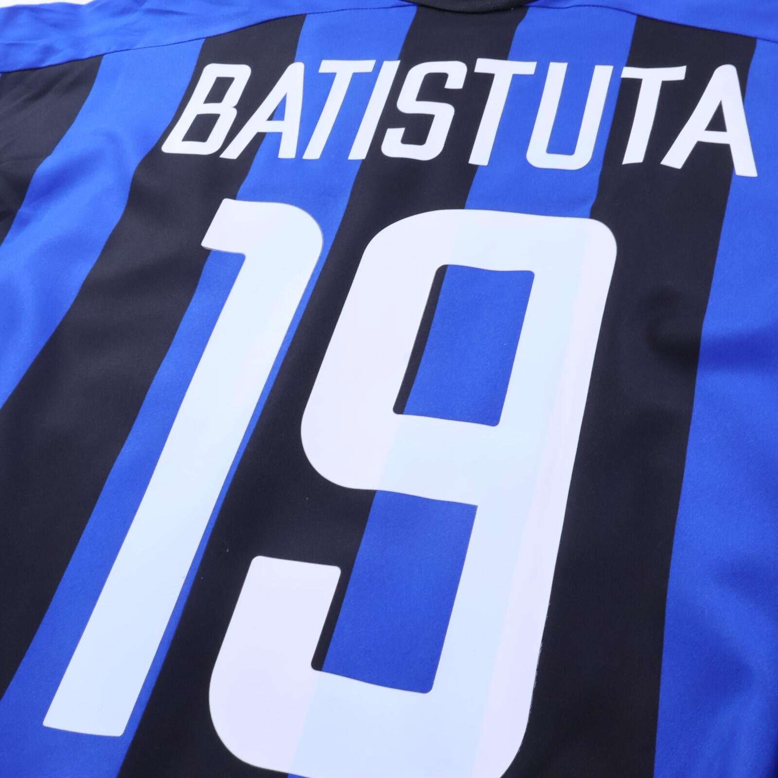 Inter Milan Batistuta #19 2002/03 Home Shirt - Long Sleeve - M