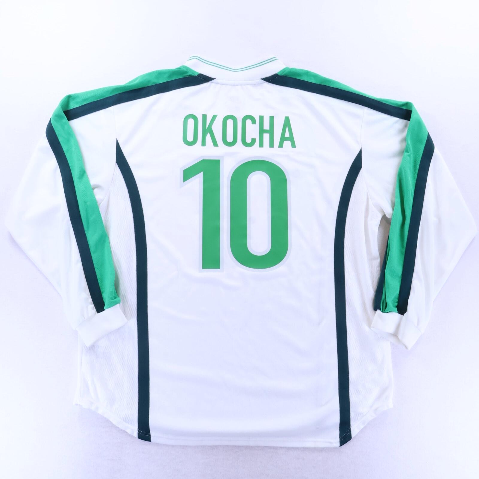 Nigeria Okocha #10 1998 Away Shirt - Long Sleeve - XL
