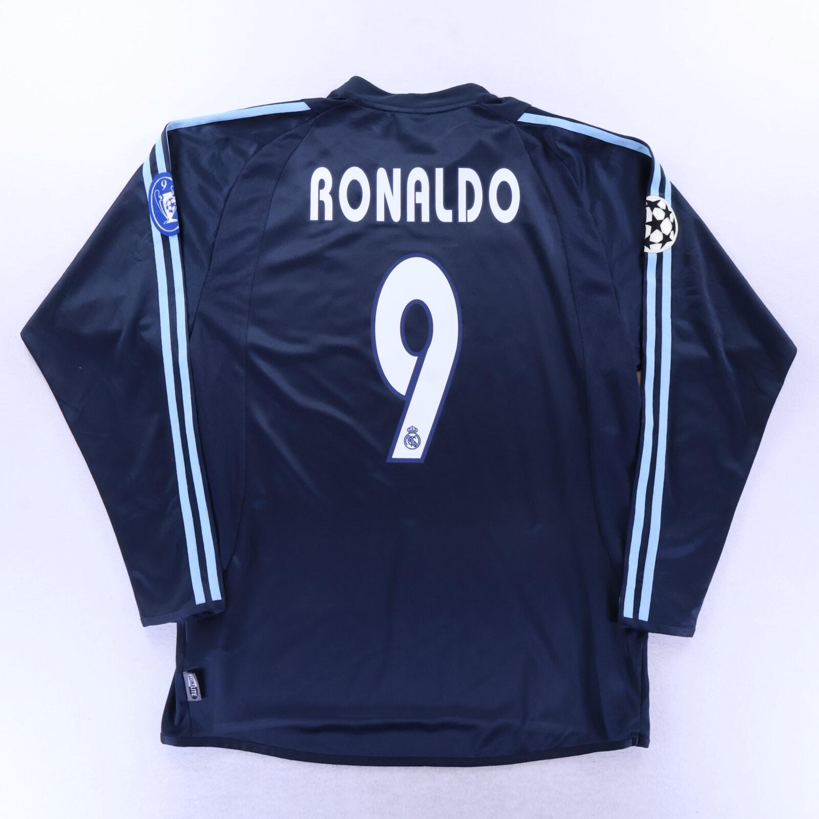 Real Madrid Ronaldo #9 2003/04 Away Shirt - Long Sleeve - L