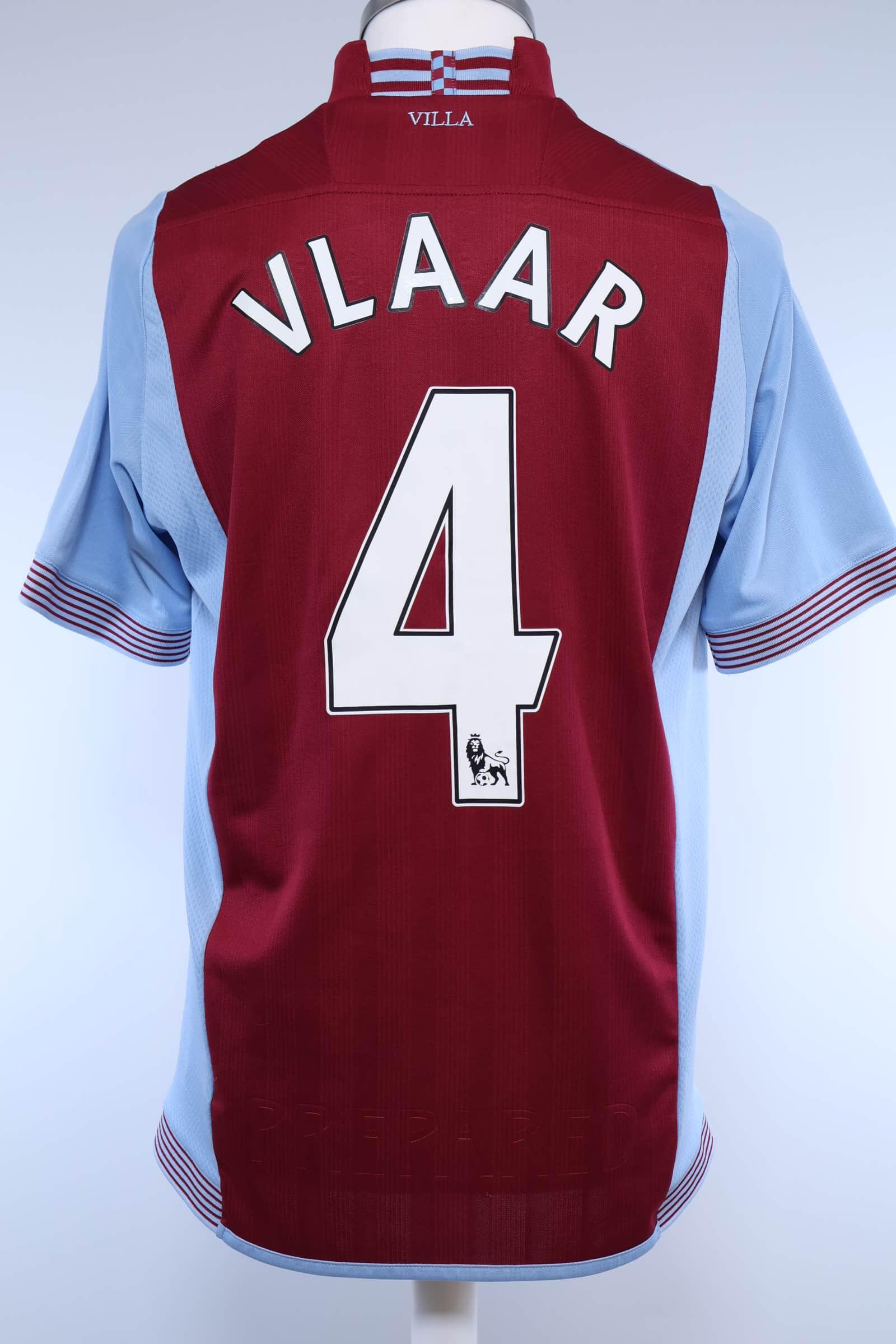Aston Villa 2013/14 Vlaar #4 Home Shirt - SAuthentic Original Football Shirt