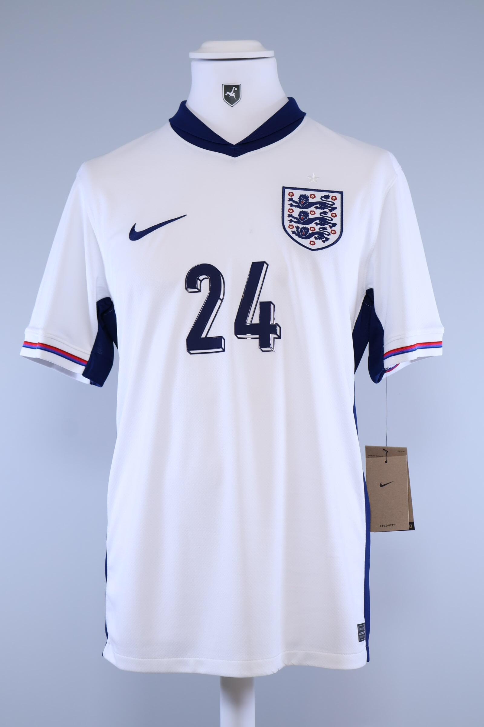 England 2024/25 Palmer #24 Euros Home Shirt - M Authenic Original Football Shirt