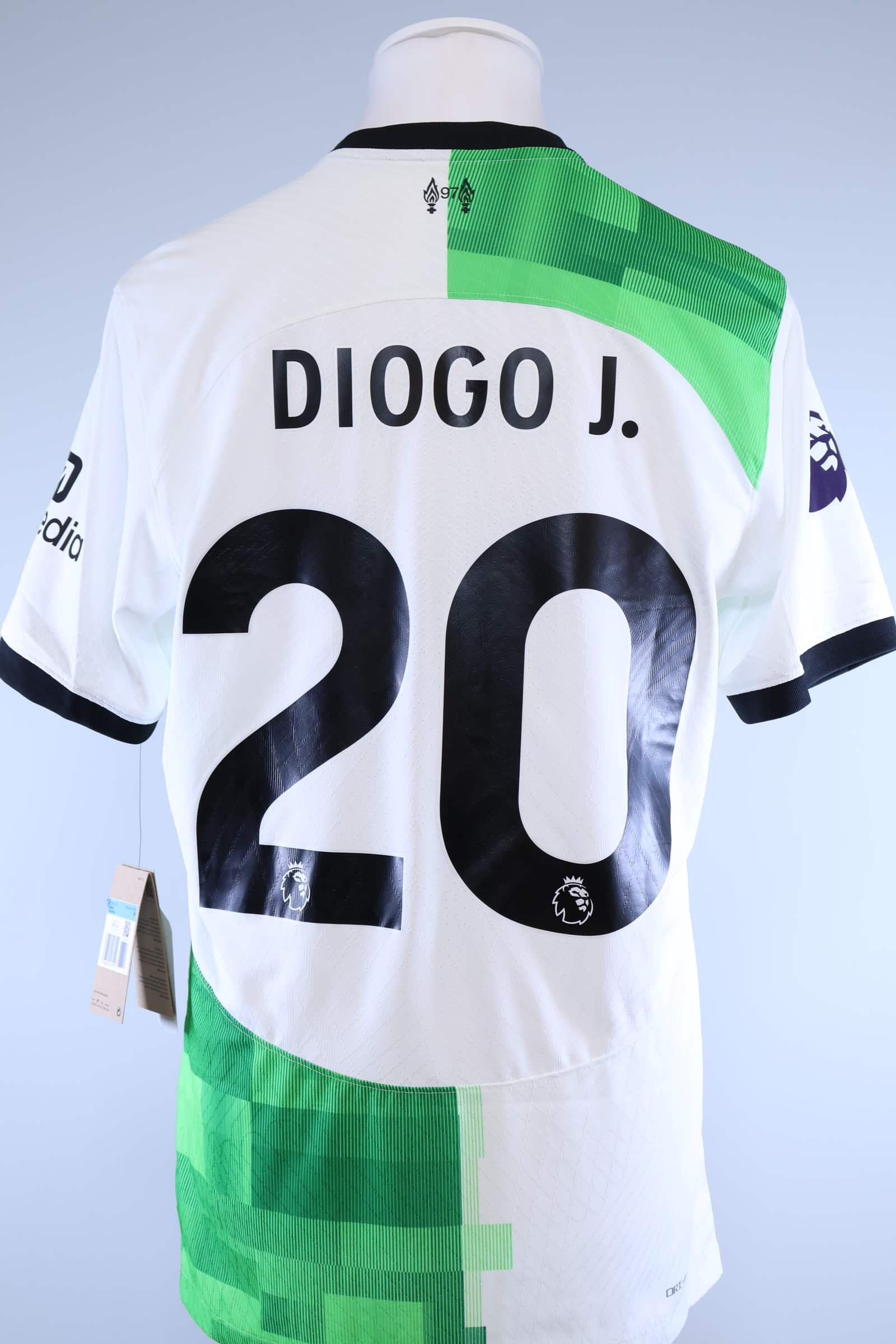 Liverpool F.C 2023/24 Diogo J. #20 Away Shirt - Player Issue - MAuthentic Original Football Shirt