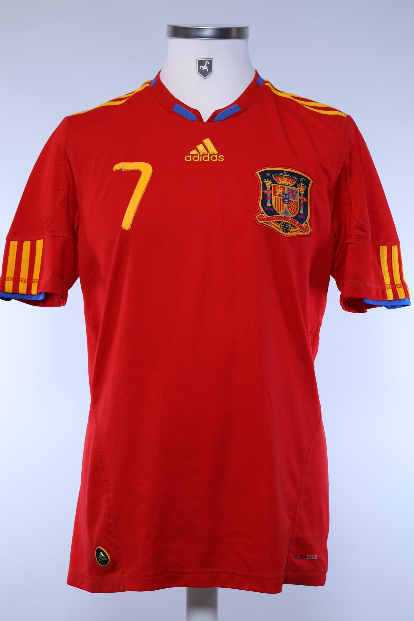 Spain 2009/10 David Villa #7 Home Shirt - M Authenic Original Football Shirt