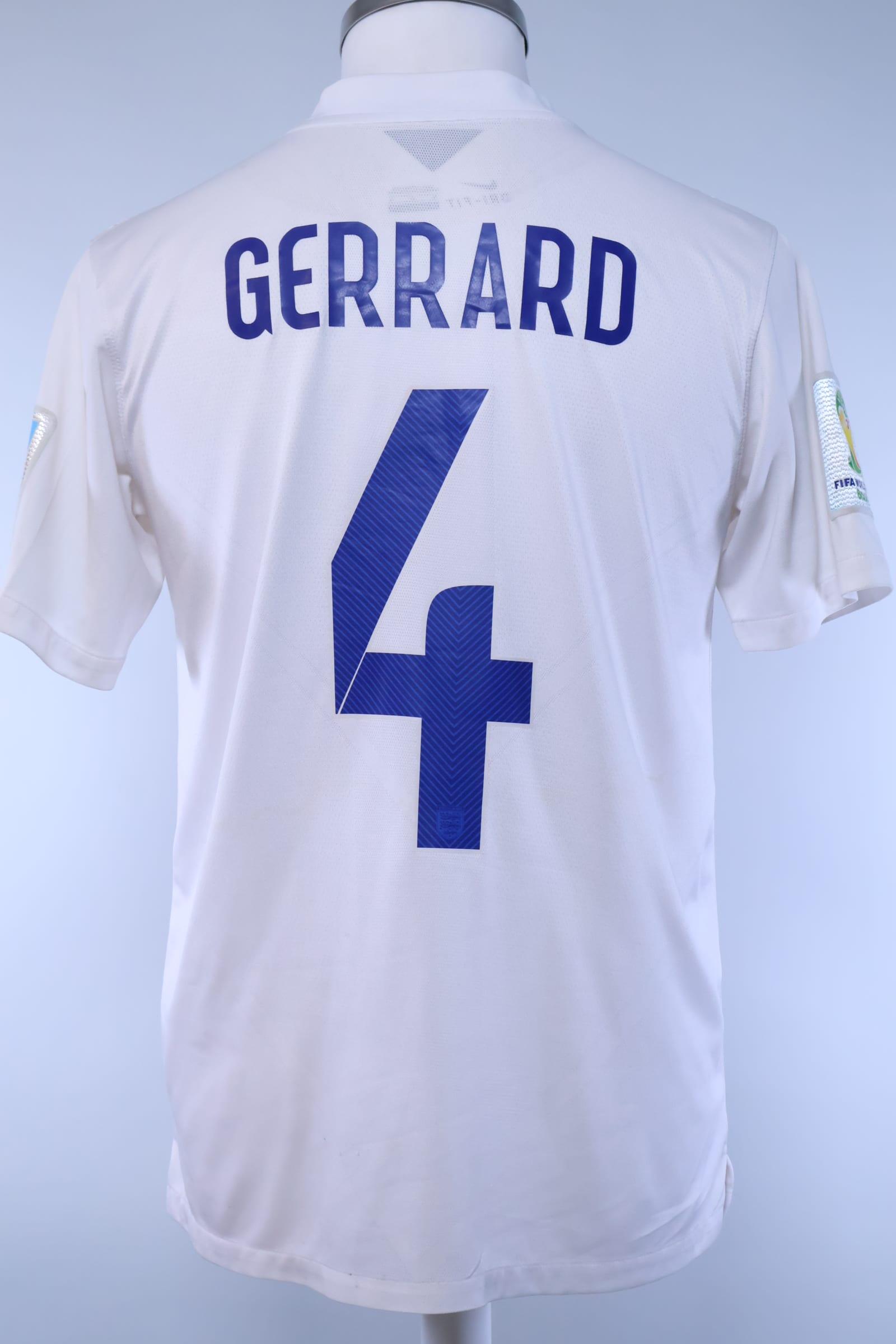 England 2014/15 Gerrard #4 Home Shirt - Player Issue - MAuthentic Original Football Shirt