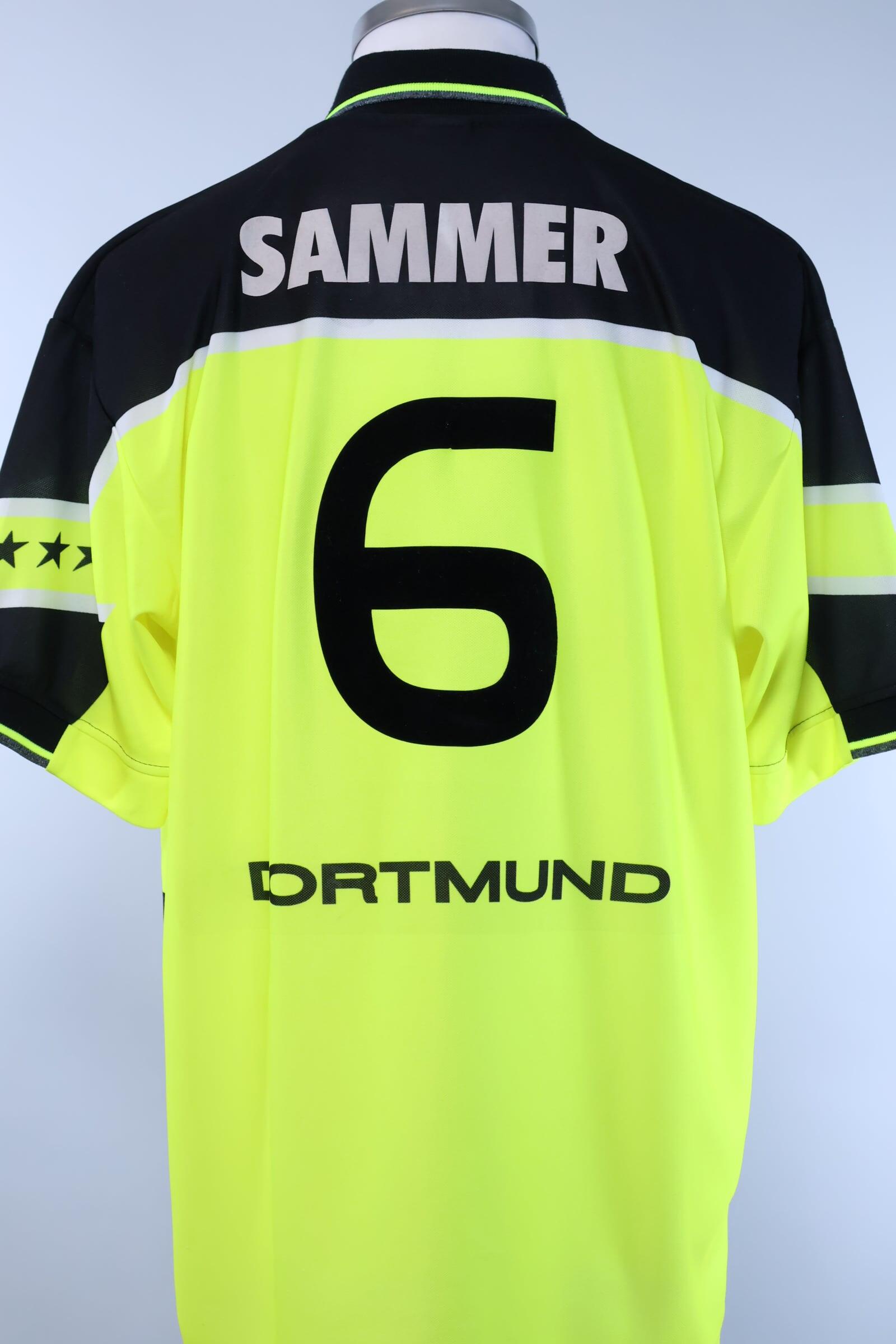 Borussia Dortmund 1997/98 Sammer #6 Home Shirt - LAuthentic Original Football Shirt
