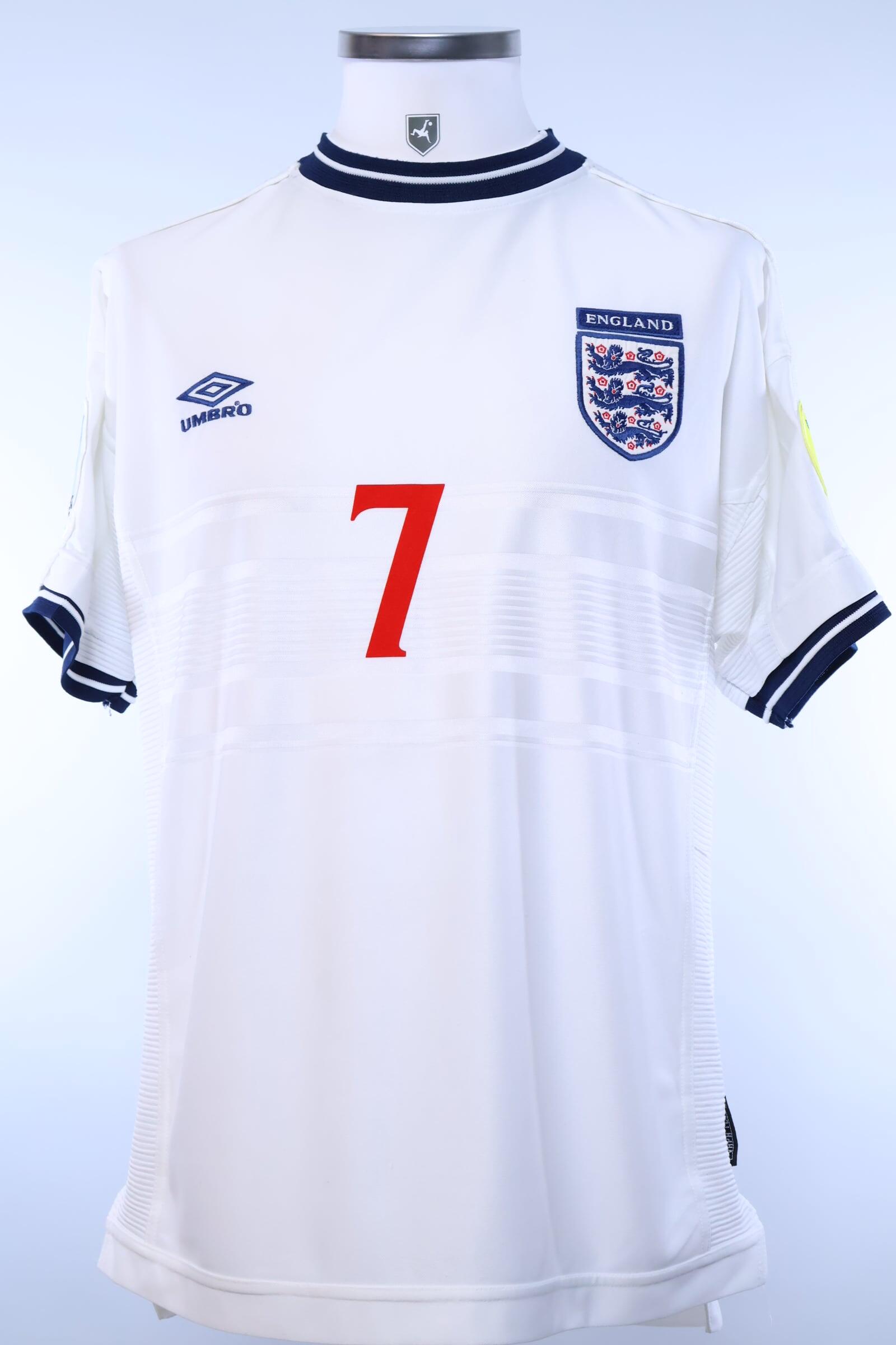England 1999/00 Beckham #7 Home Shirt - MAuthentic Original Football Shirt