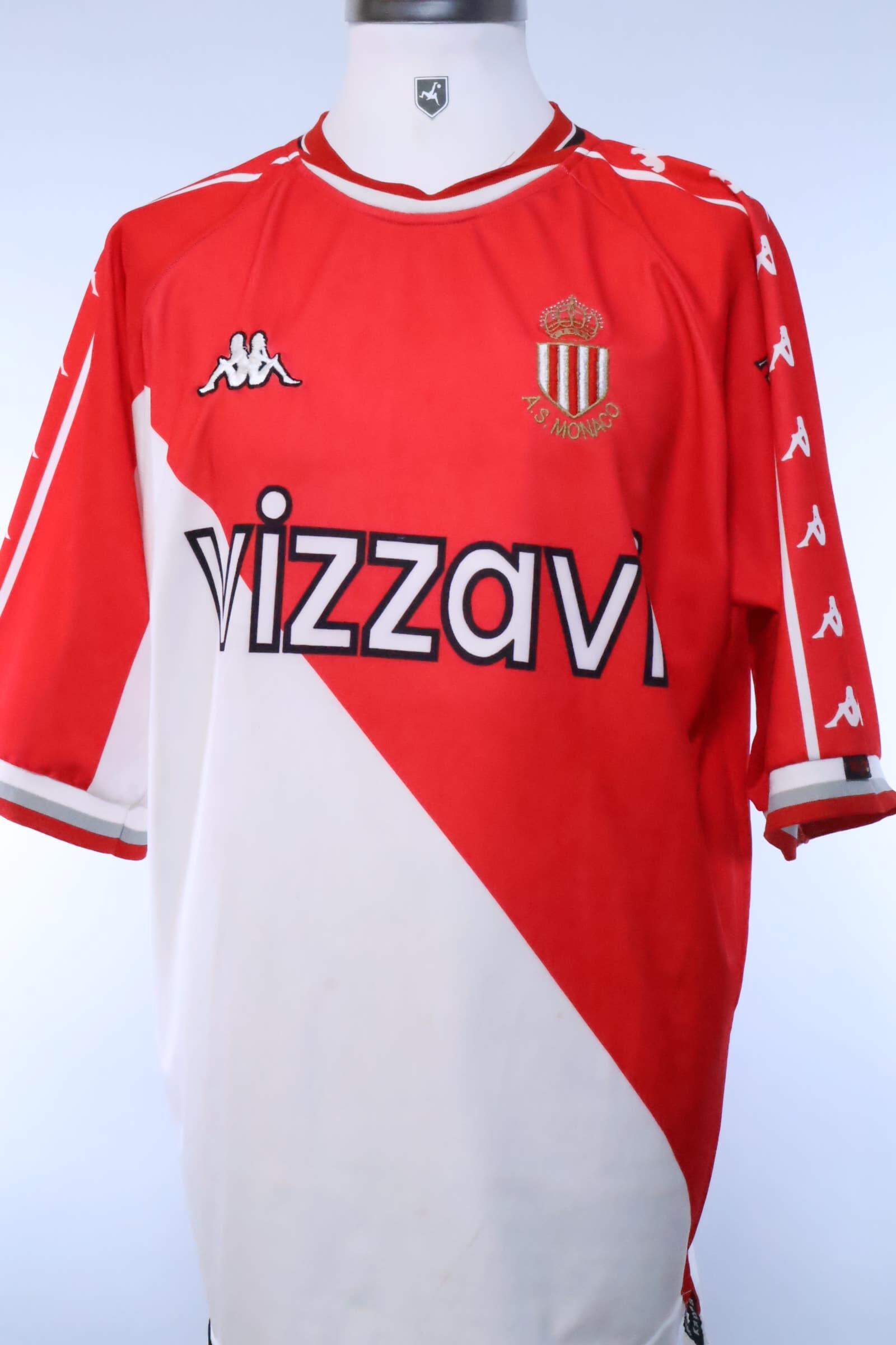 As Monaco 1999/01 Marquez #4 Home Shirt - XL Authenic Original Football Shirt