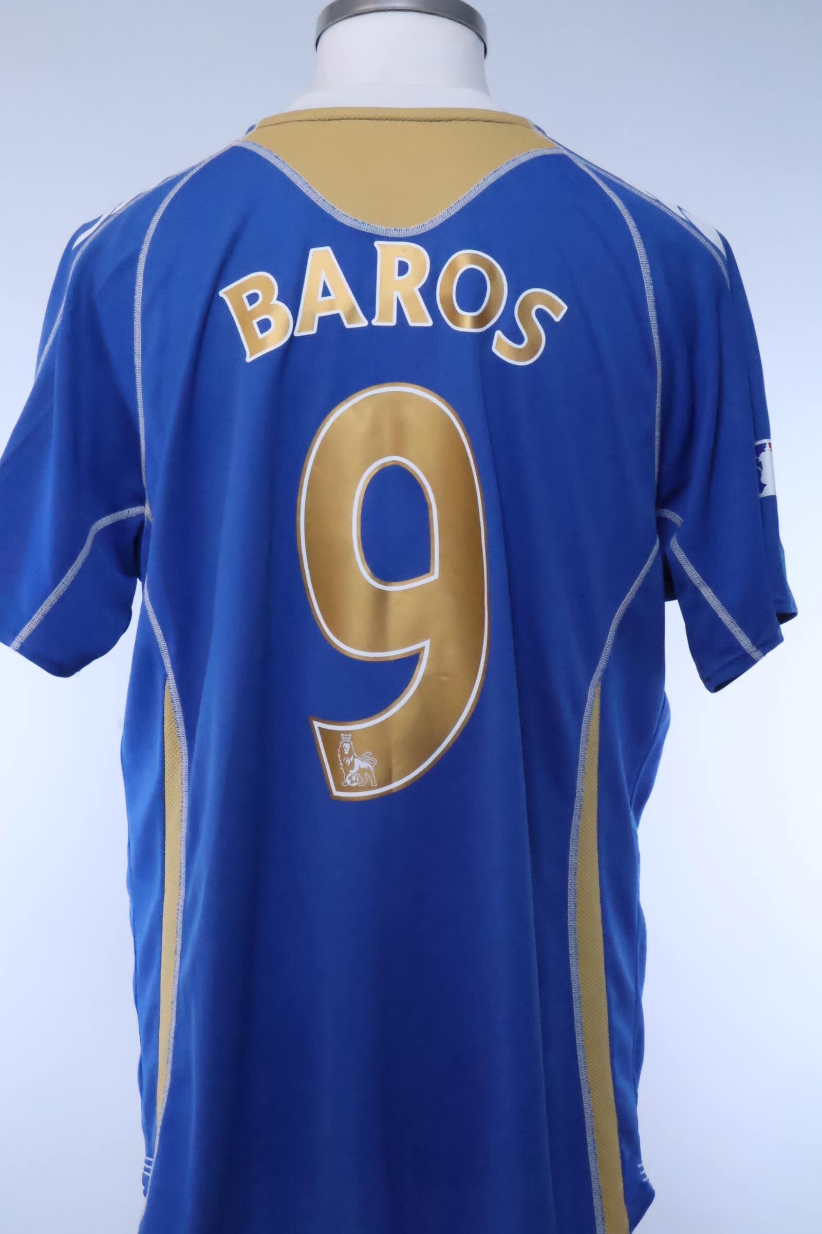 Portsmouth F.C 2007/08 Baros #9 Fa Cup Final Shirt - LAuthentic Original Football Shirt