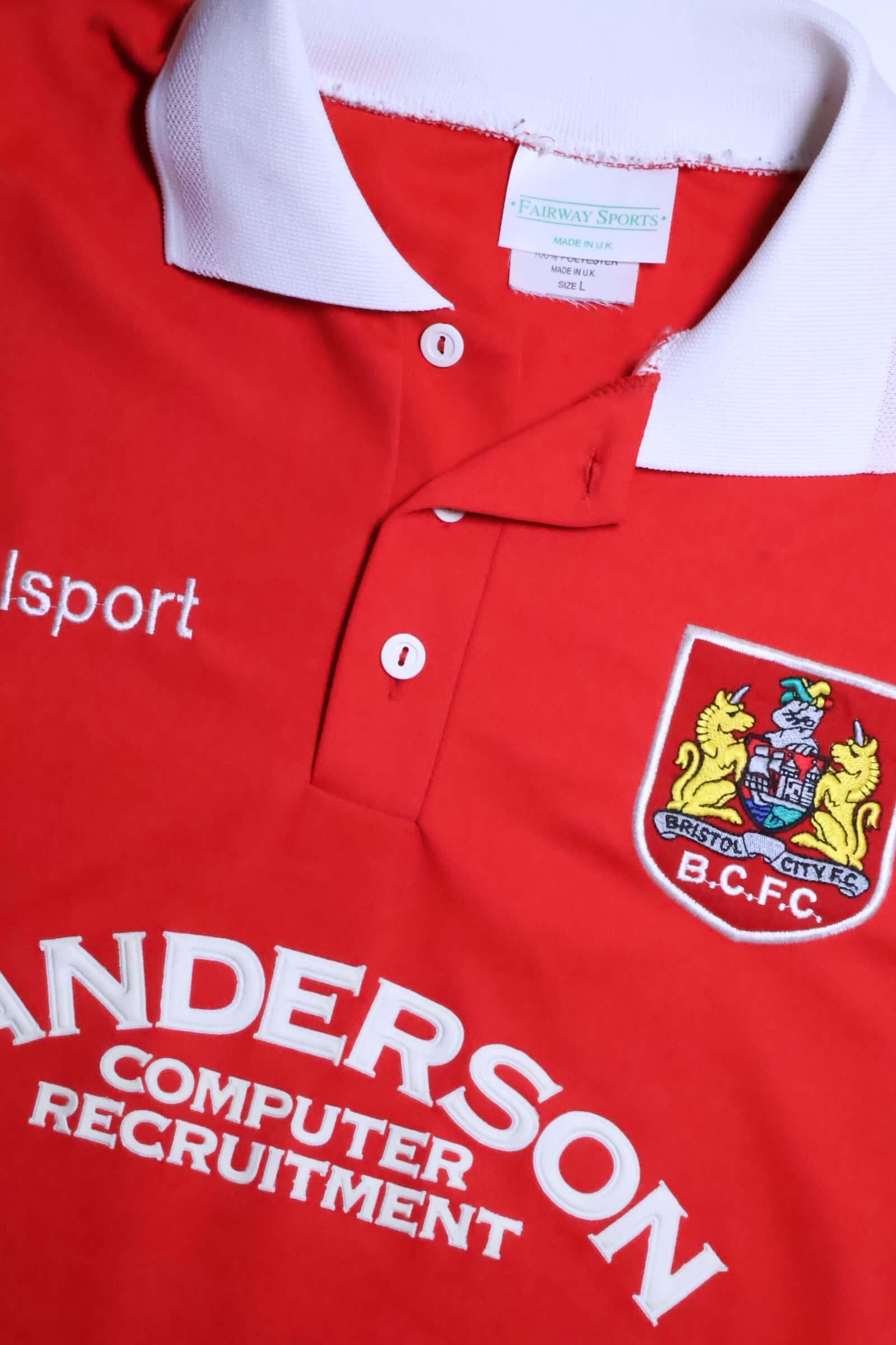 Bristol City F.C 1998/99 Home Shirt - L Authenic Original Football Shirt