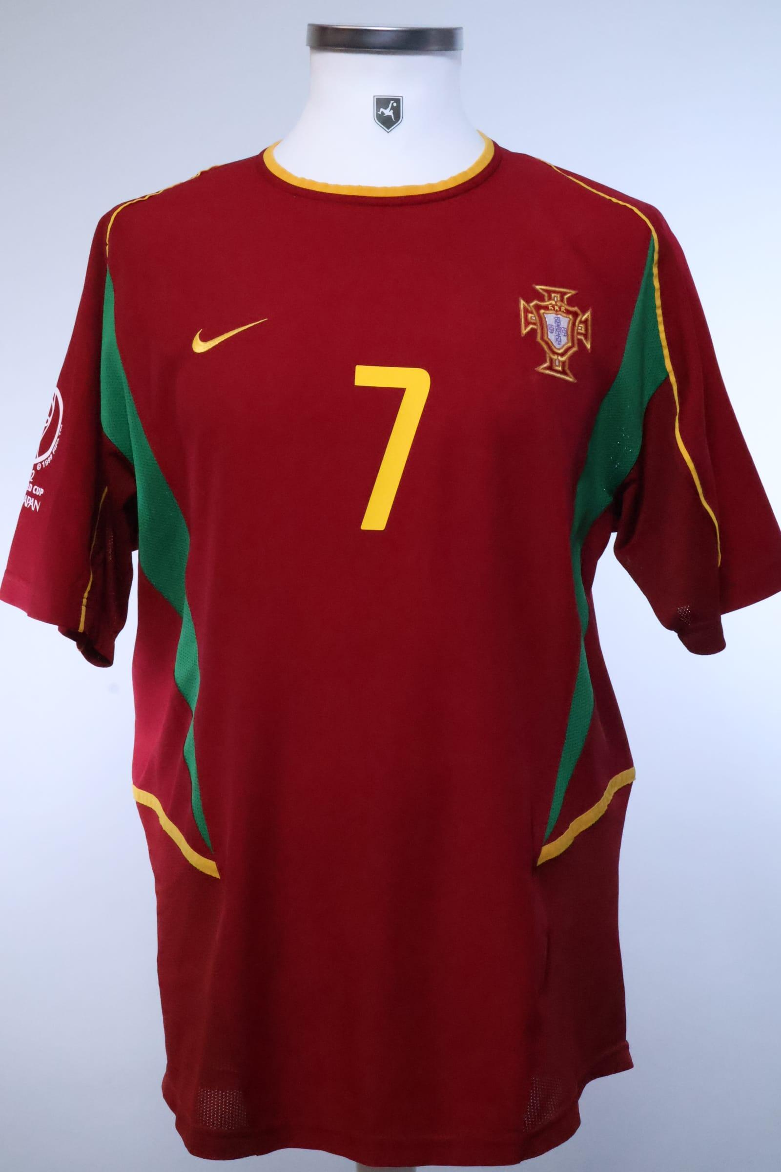 Portugal 2002/04 Figo #7 Home Shirt - M- FRONT