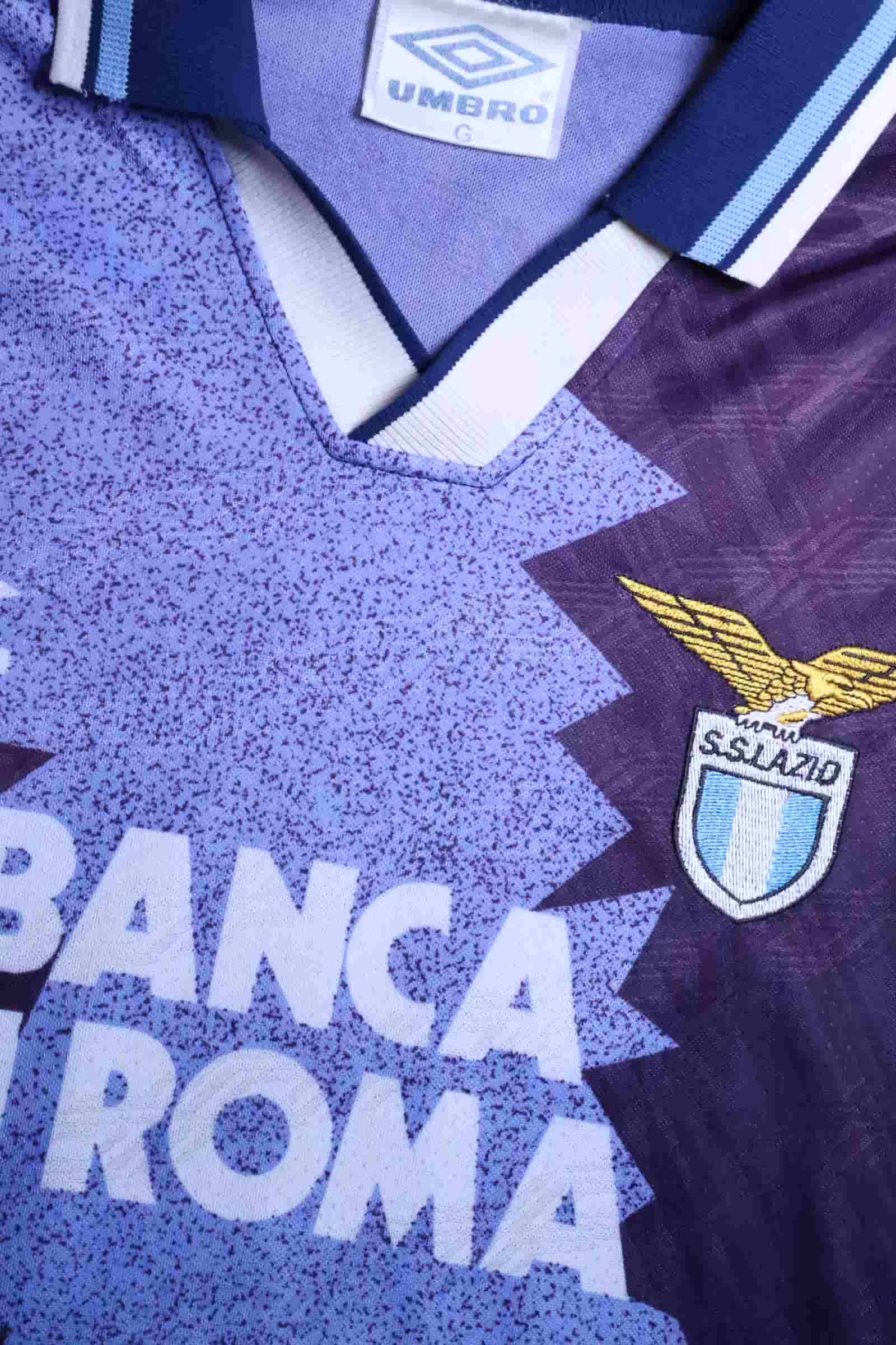 S.S Lazio 1994/95 Chamot #6 Away Shirt - L- TAGS