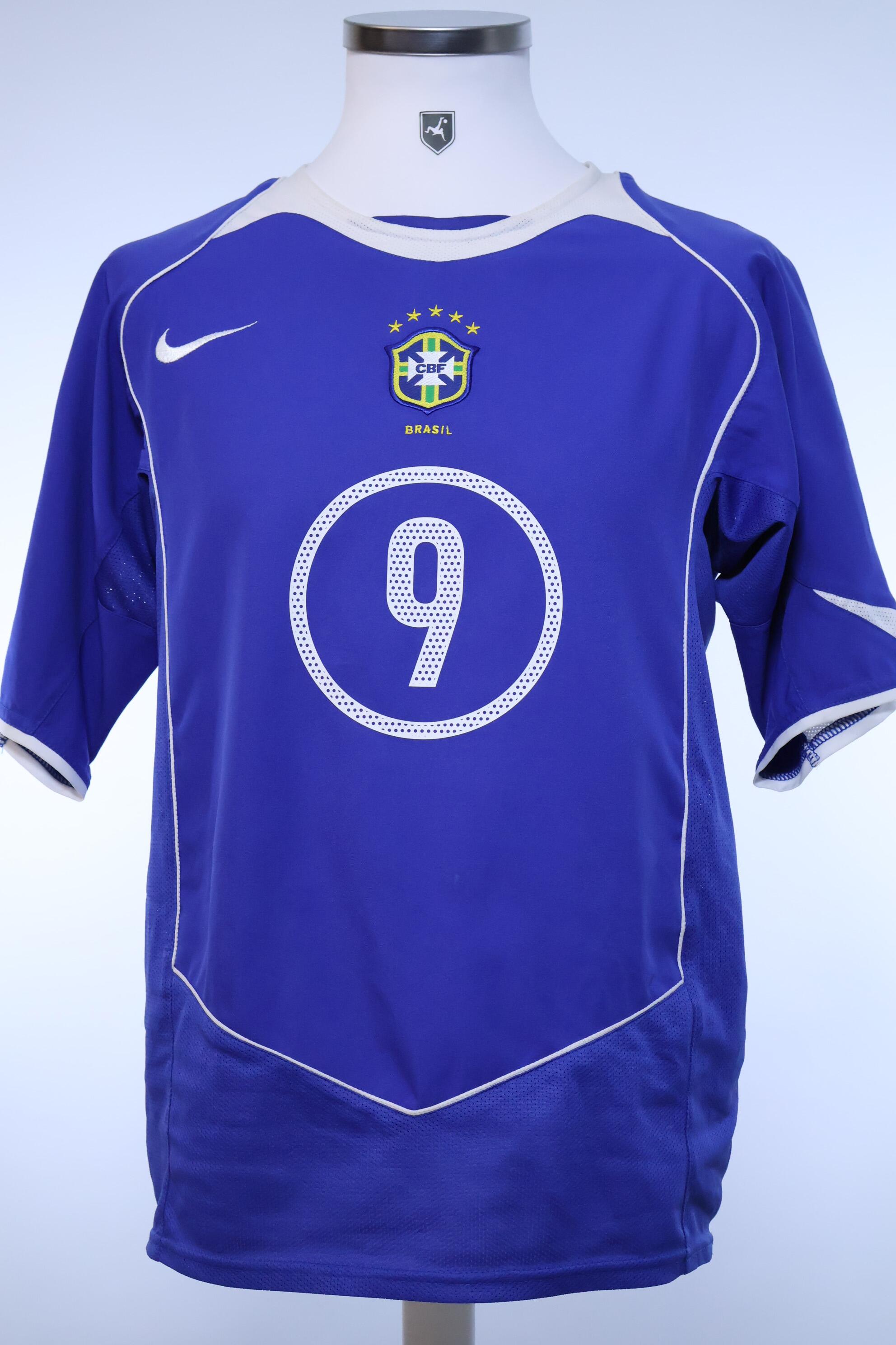 Brazil Ronaldo #9 2006/08 Home Shirt - M- FRONT