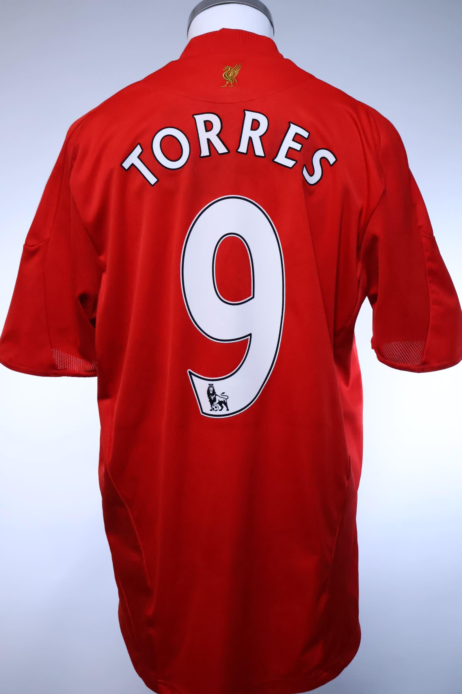 Liverpool F.C Torres #9 2008/10 Home Shirt - L- FRONT