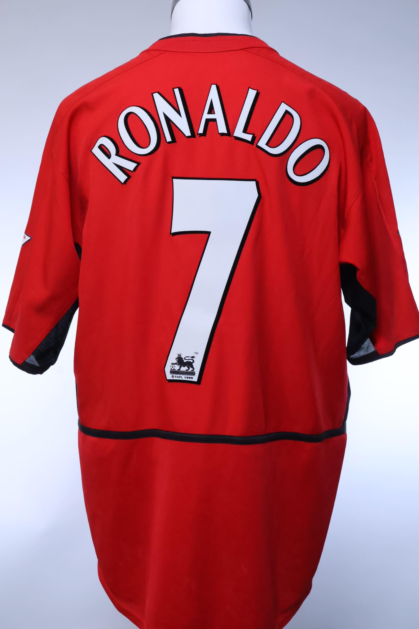Manchester United Ronaldo #7 2002/04 Home Shirt - XL- FRONT