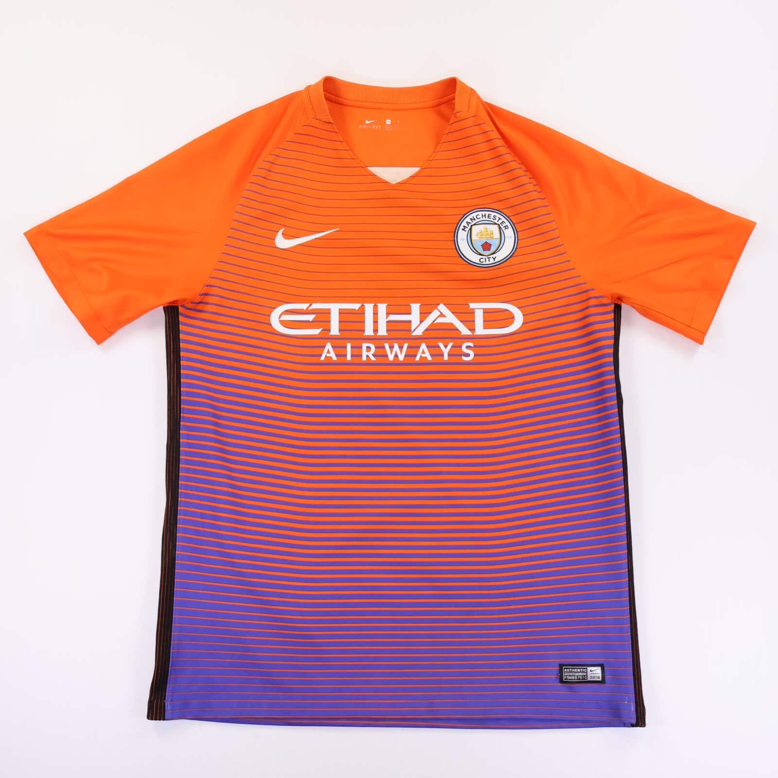 Manchester City Kun Aügero #10 2016/17 Third Shirt - M- BACK