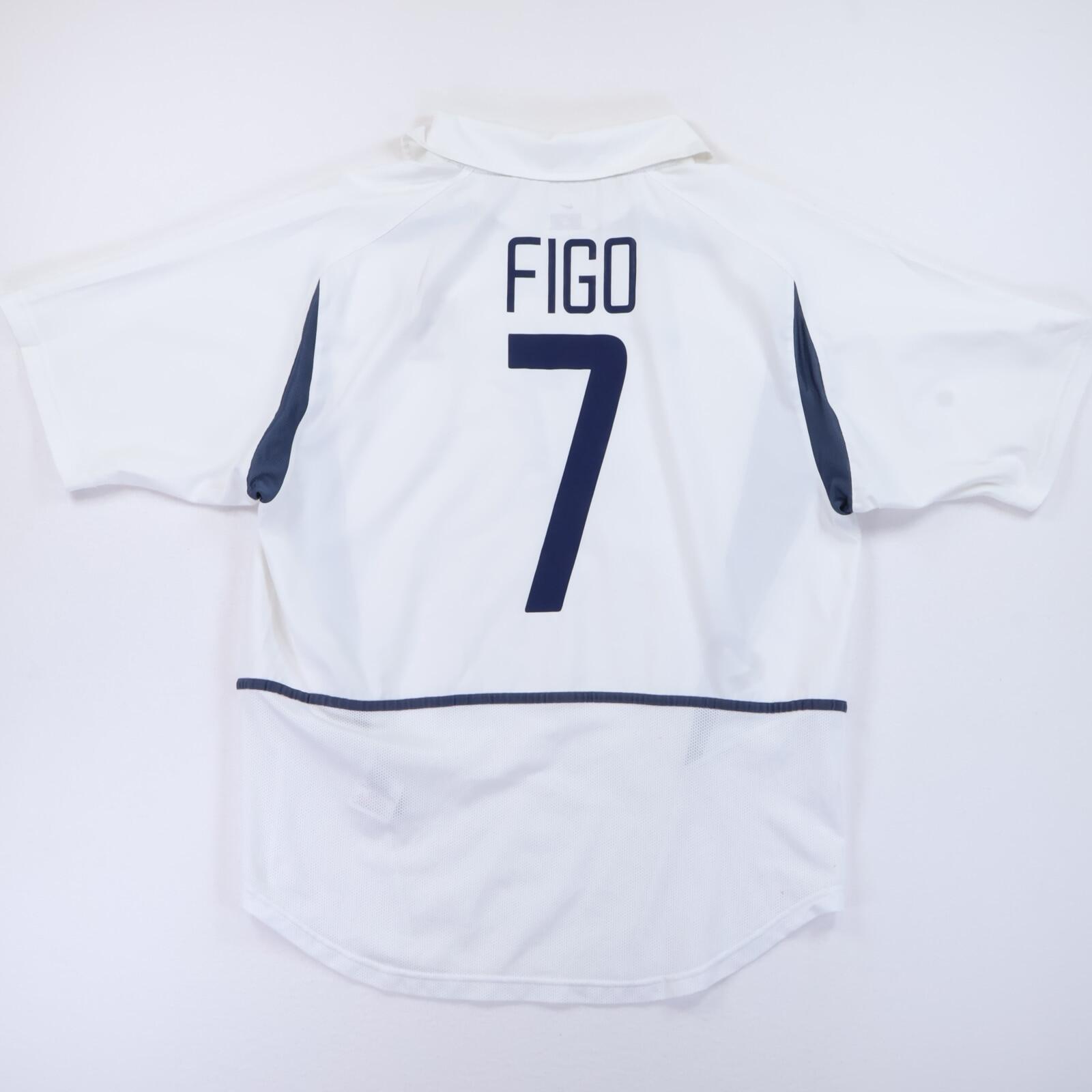 Portugal Figo #7 2002/04 Away Shirt - L- BACK