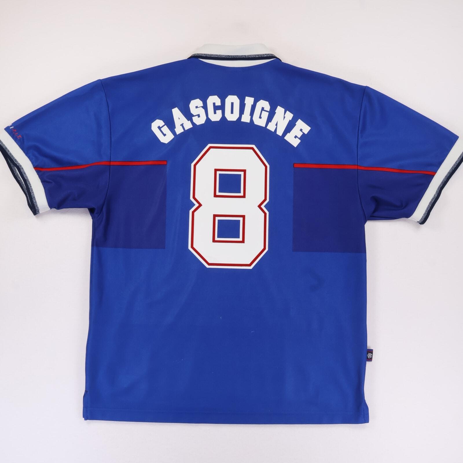 Rangers Fc Gascoigne #8 1997/99 Home Shirt - L- FRONT
