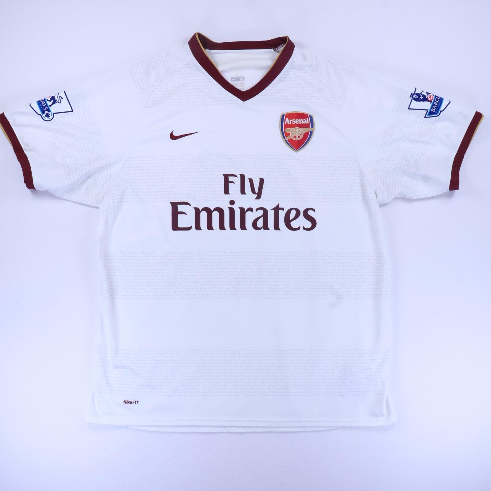 Arsenal 2007/08 Away Shirt - XL- BACK