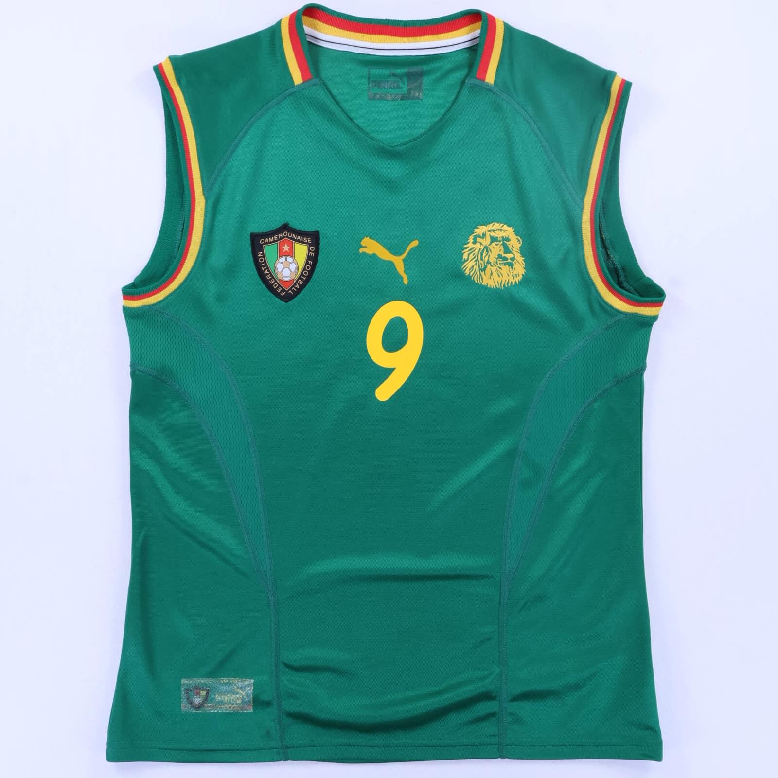 Cameroon Eto'O #9 2002/03 Home Shirt - M- BACK