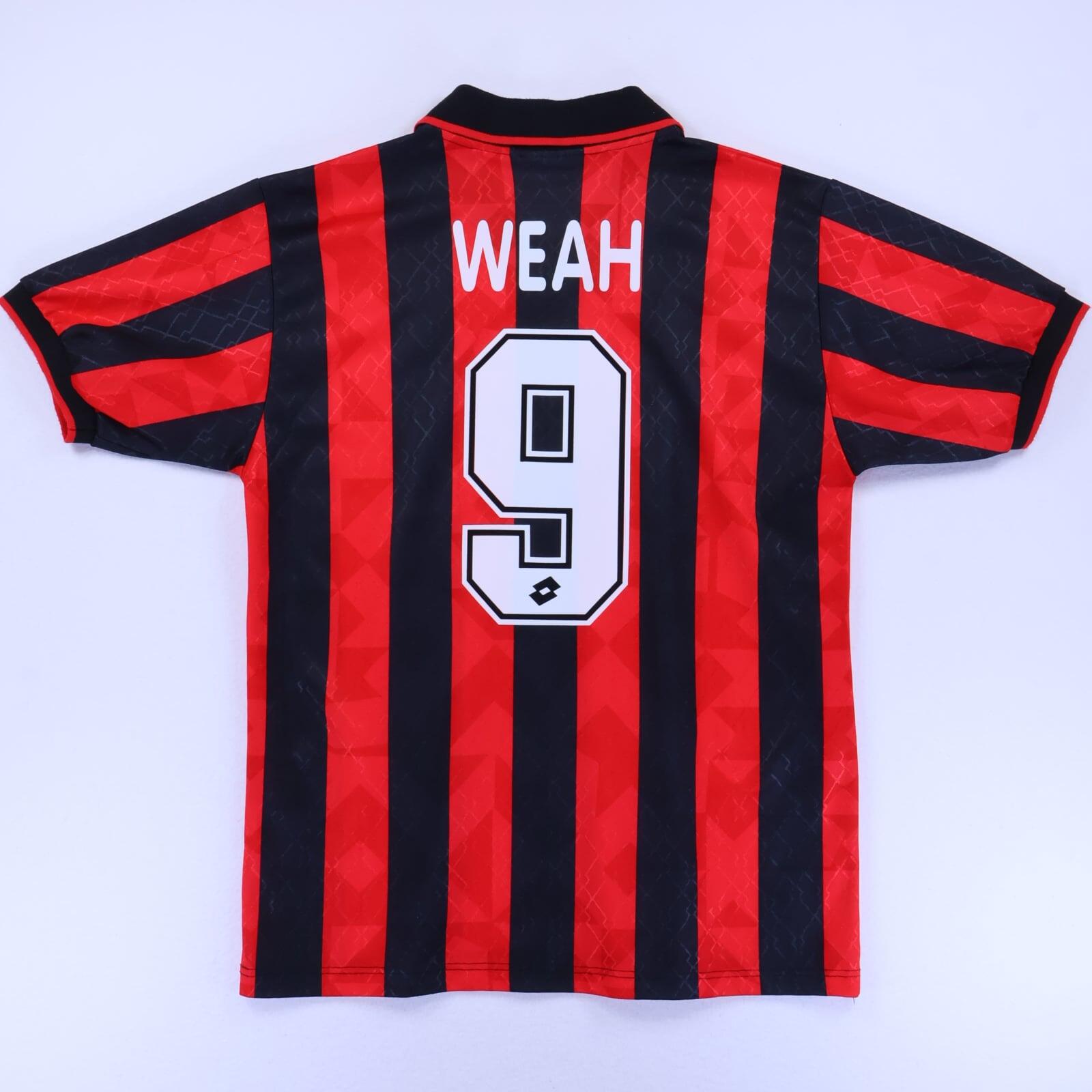 Ac Milan Weah #9 1995/96 Home Shirt - M- FRONT