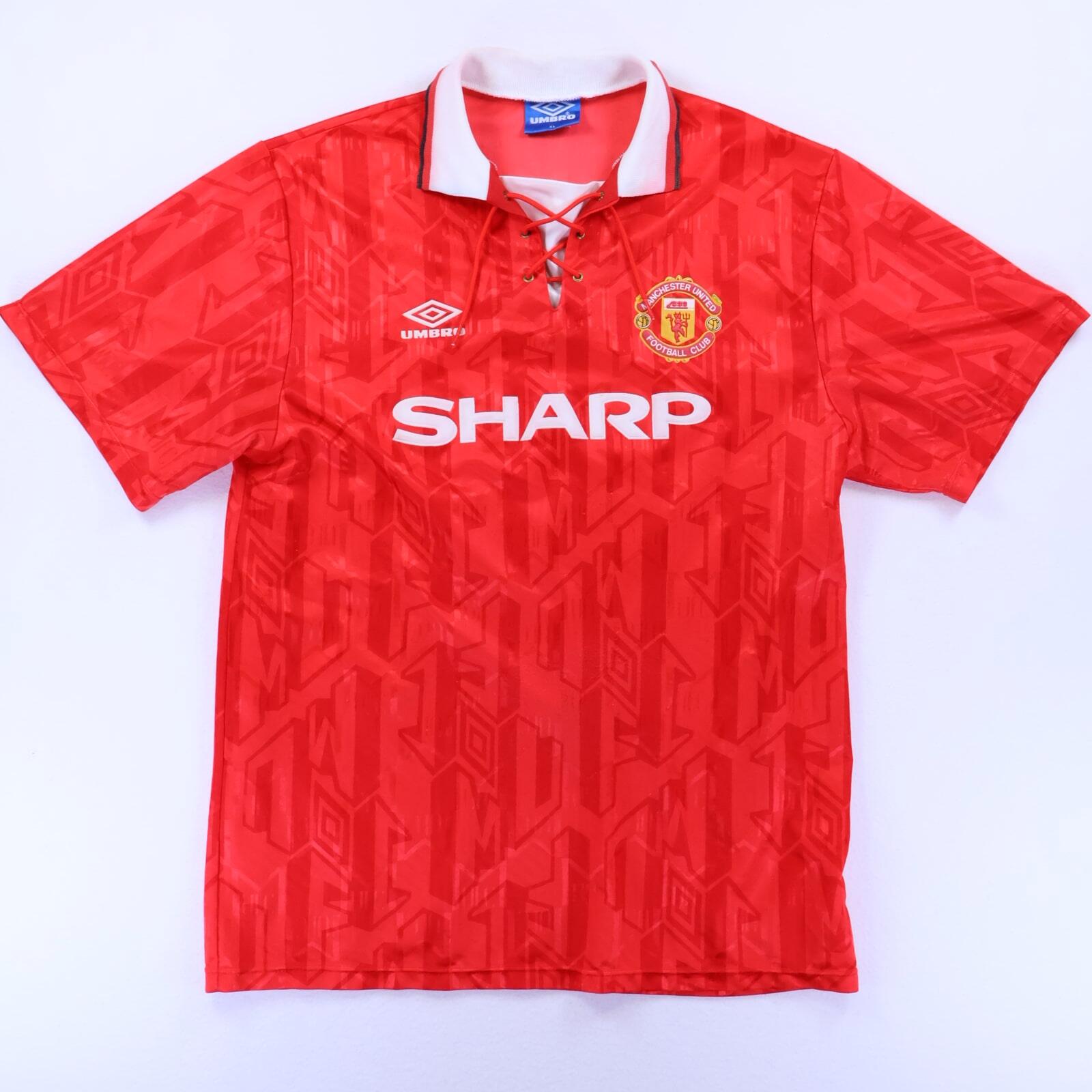 Manchester United Hughes #10 1992/94 Home Shirt - XL- BACK
