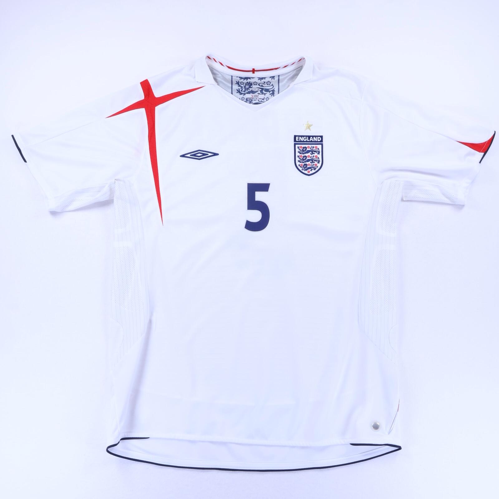 England Ferdinand #5 2005/07 Home Shirt - XL- BACK