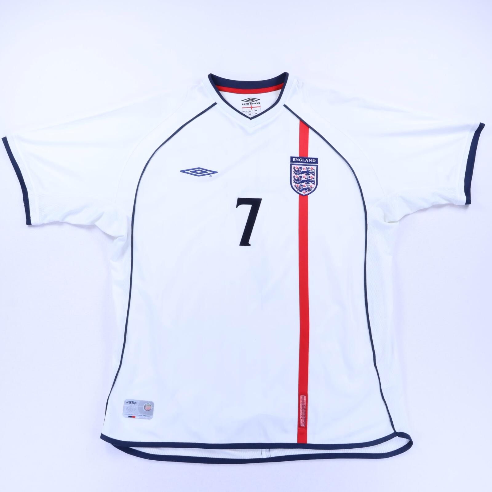 England Beckham #7 2001/03 Home Shirt - XL- BACK