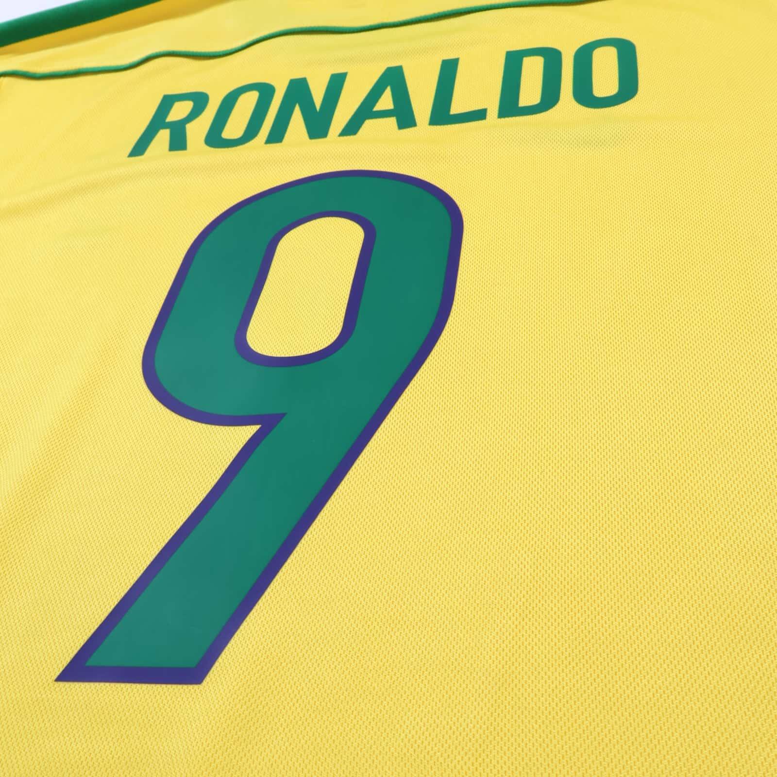 Brazil Ronaldo #9 1998/ Home Shirt - L