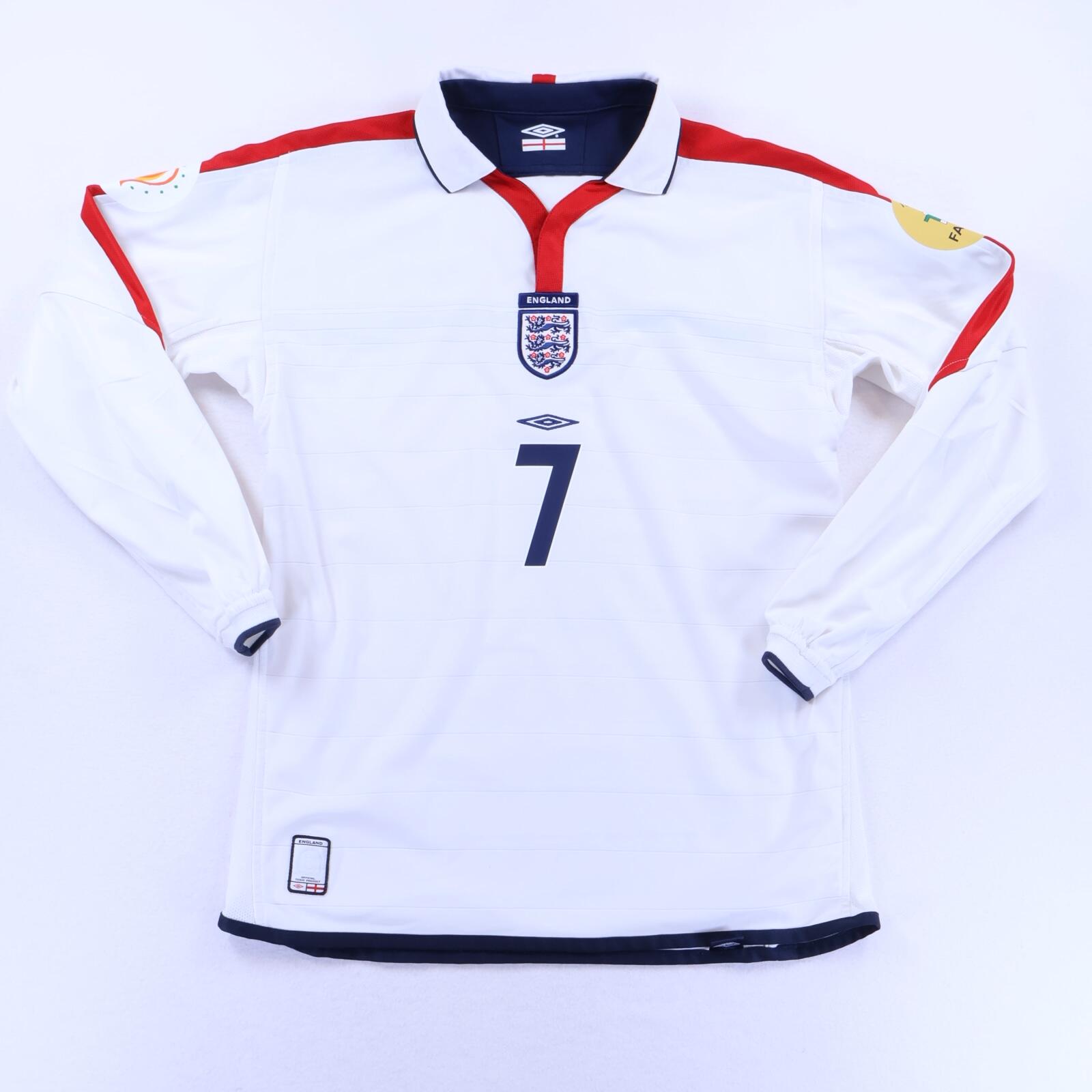 England Beckham #7 2003/05 Home Shirt - Reversible - KIDS - XLB- BACK