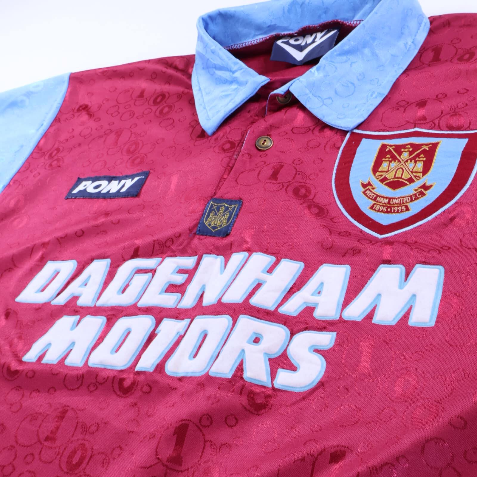 West Ham United Dicks #3 1995/96 Home Shirt - S