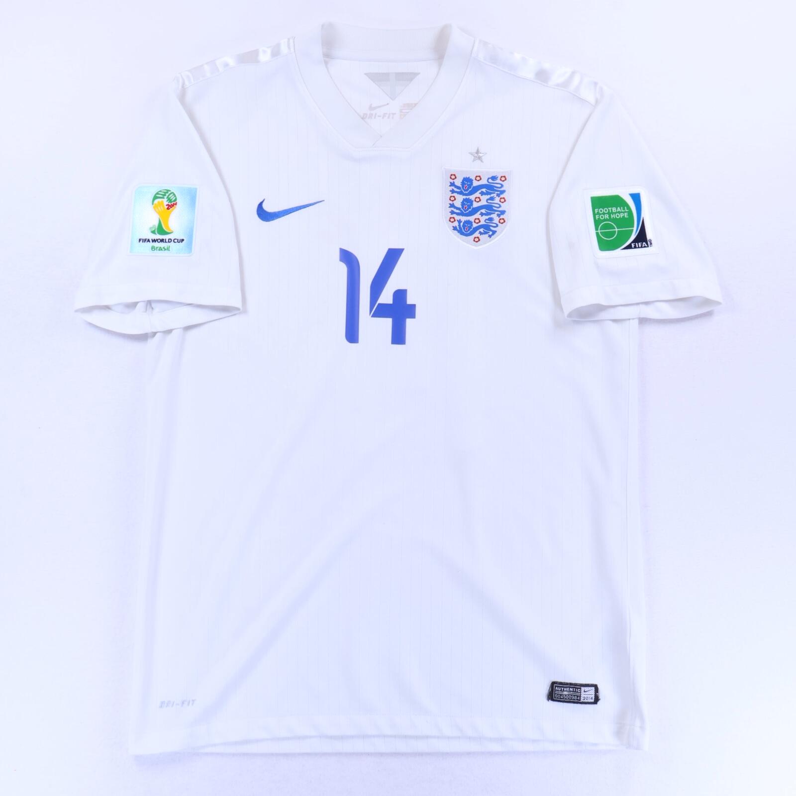 England Henderson #14 2014/15 Home Shirt - L- BACK