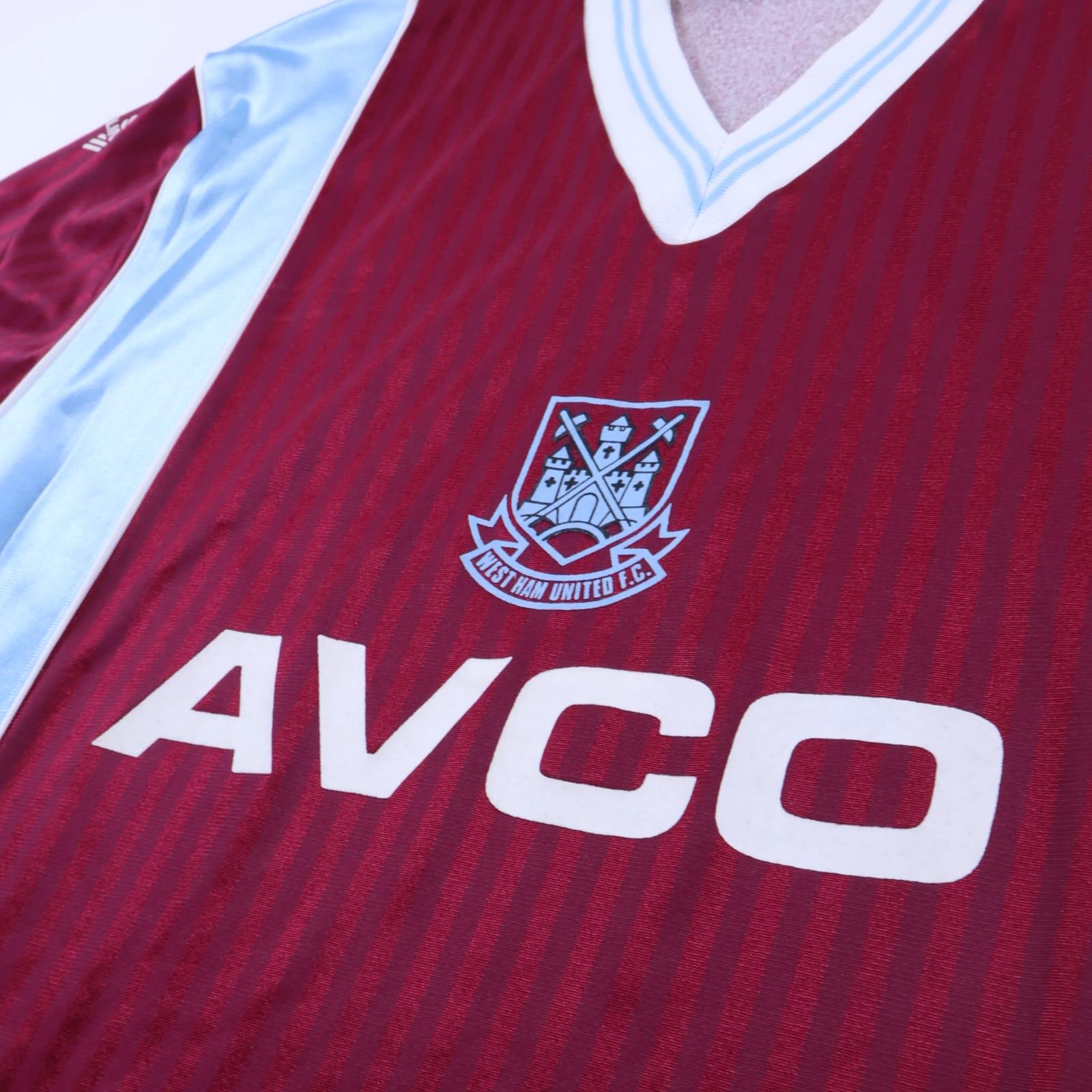 West Ham United 1987/89 Home Shirt - L- BACK