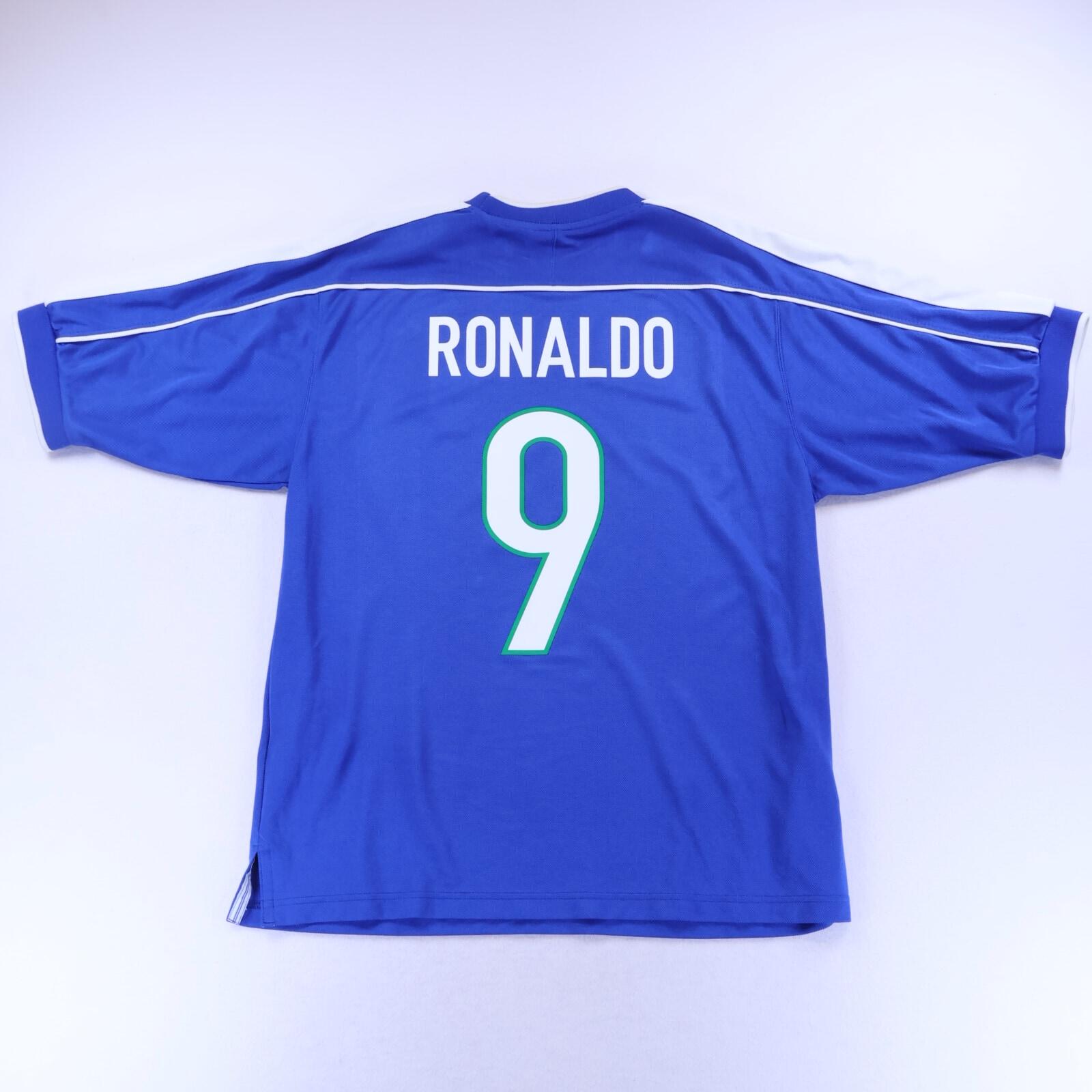 Brazil Ronaldo #9 1998/ Away Shirt - L- BACK