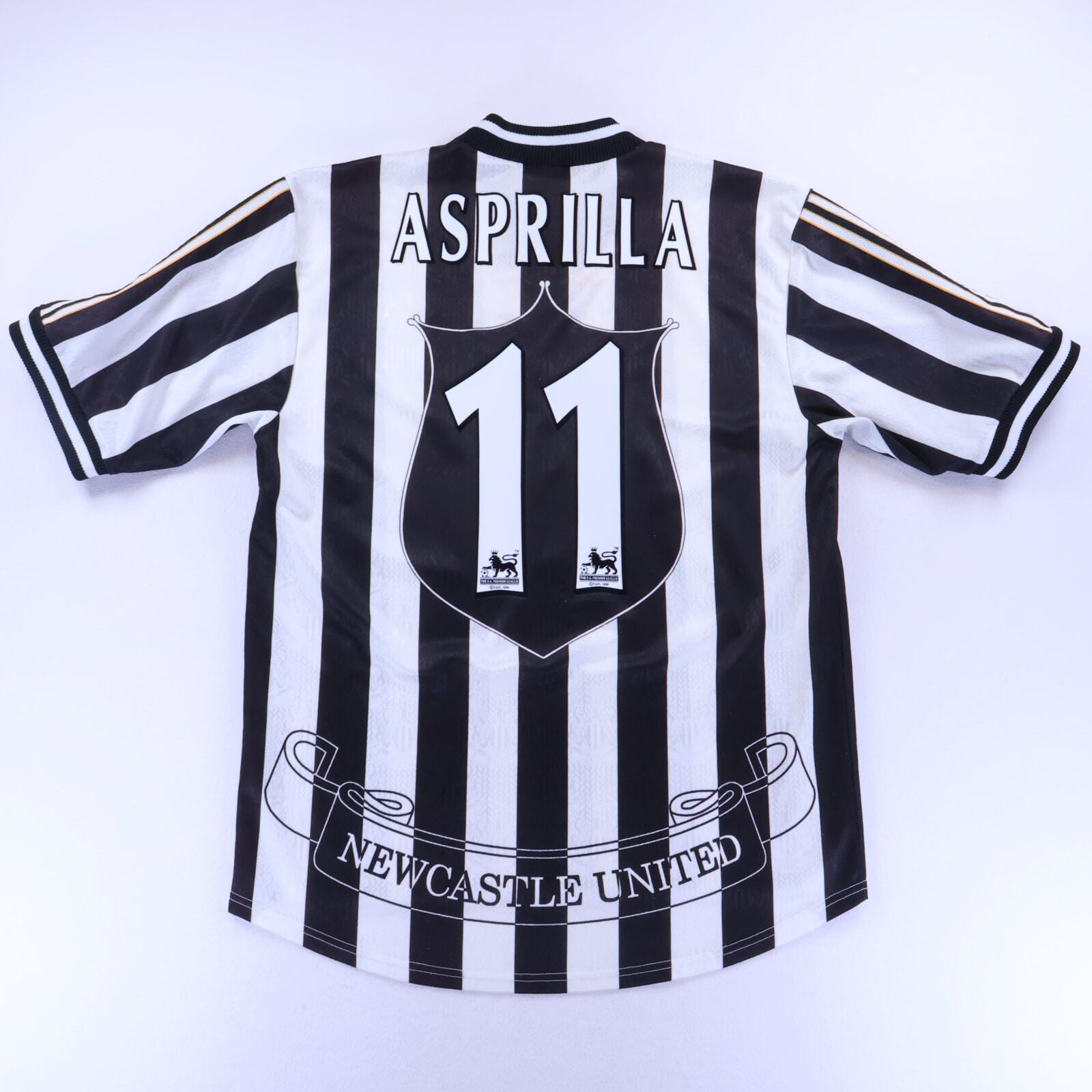 Newcastle United Asprilla #11 1995/97 Home Shirt - L- FRONT
