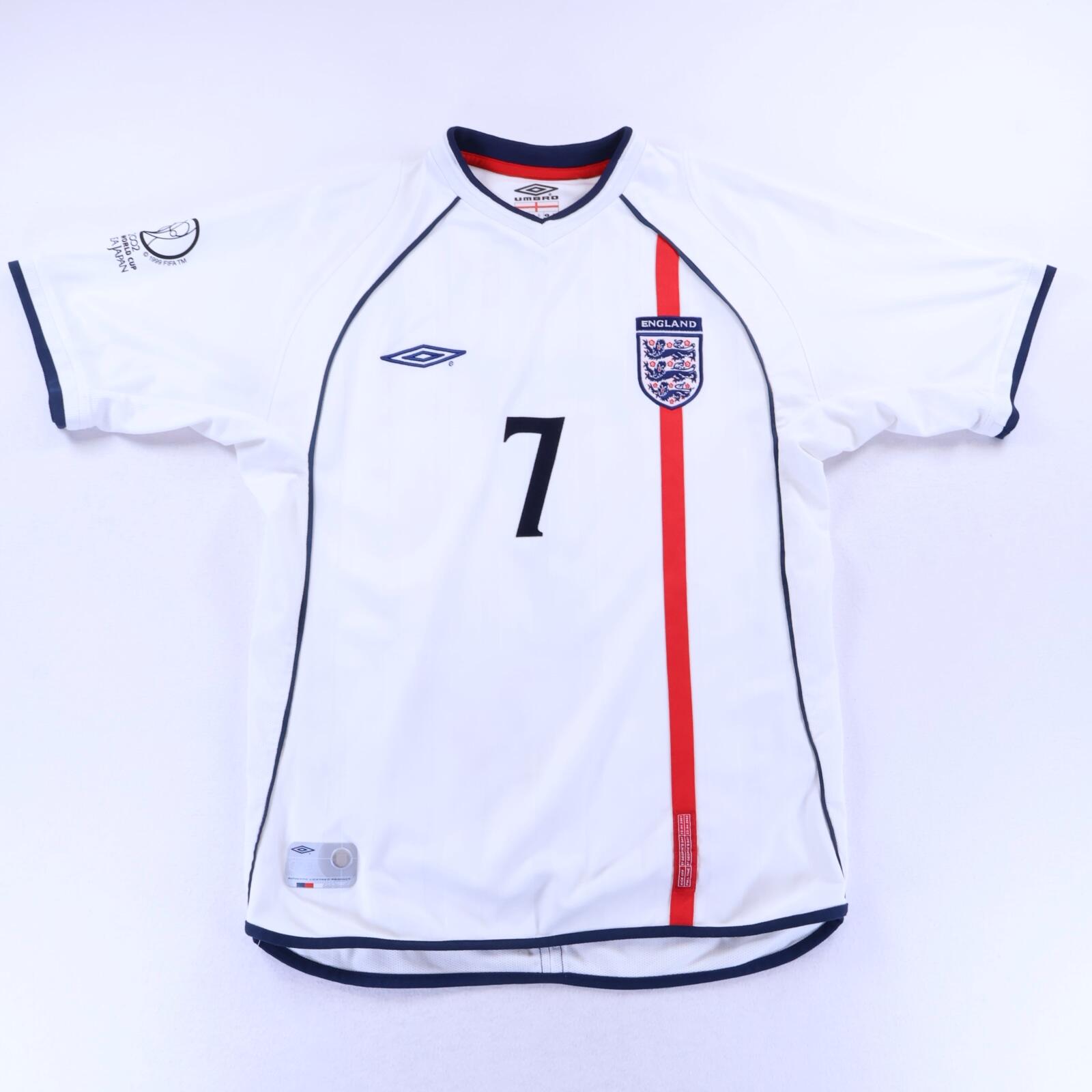 England Beckham #7 2001/03 Home Shirt - M- BACK
