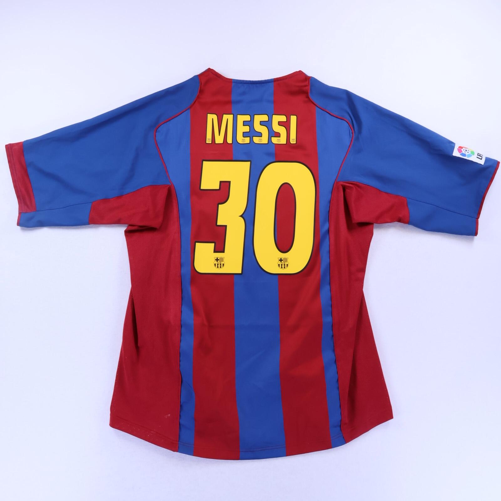 Barcelona Messi #30 2004/05 Home Shirt - L- FRONT