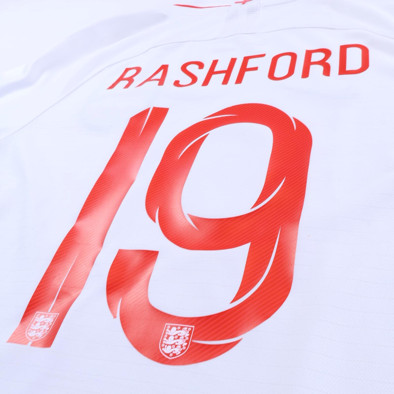 England Rashford #19 2018/19 Home Shirt - M- TAGS
