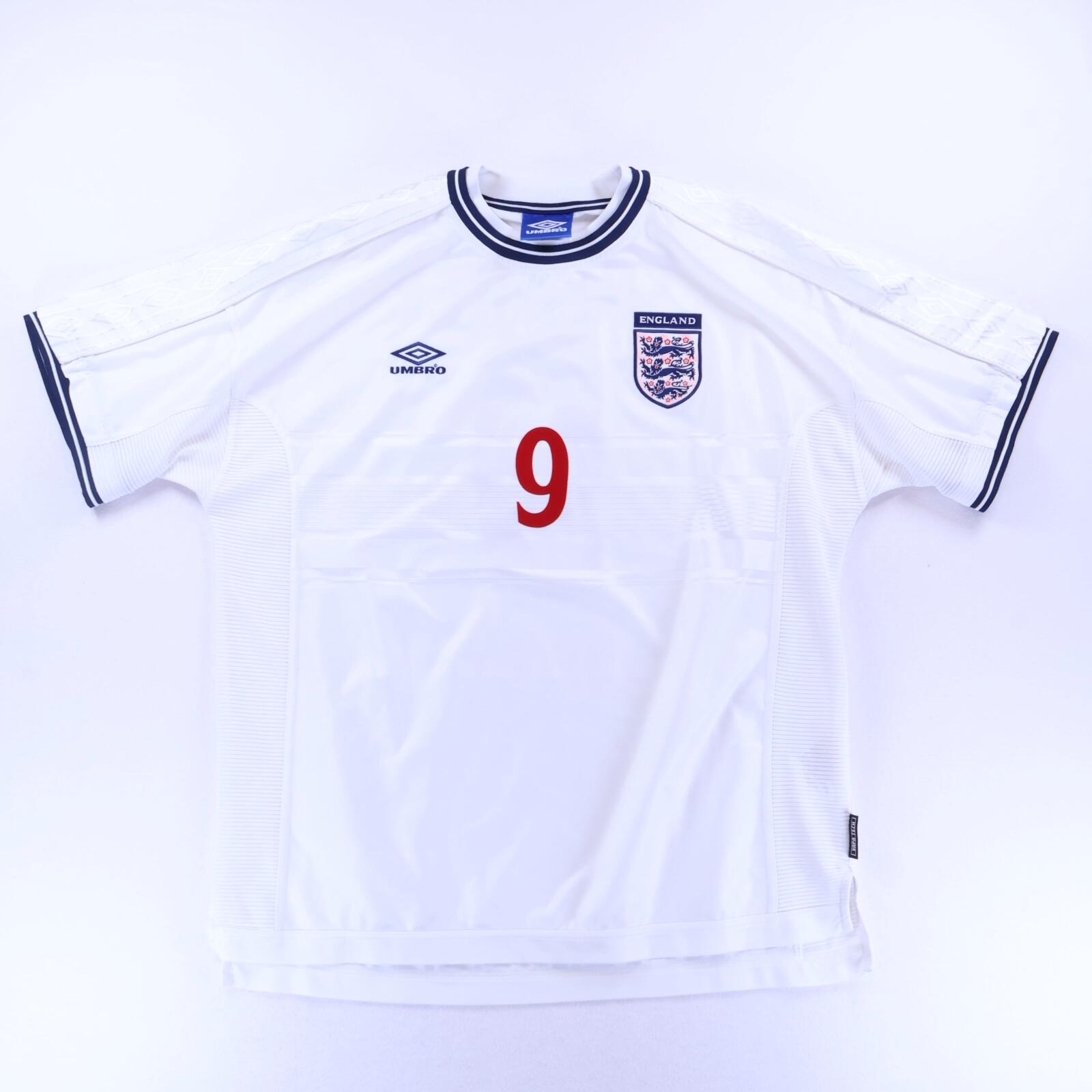 England Shearer #9 1999/01 Home Shirt - XXL- BACK