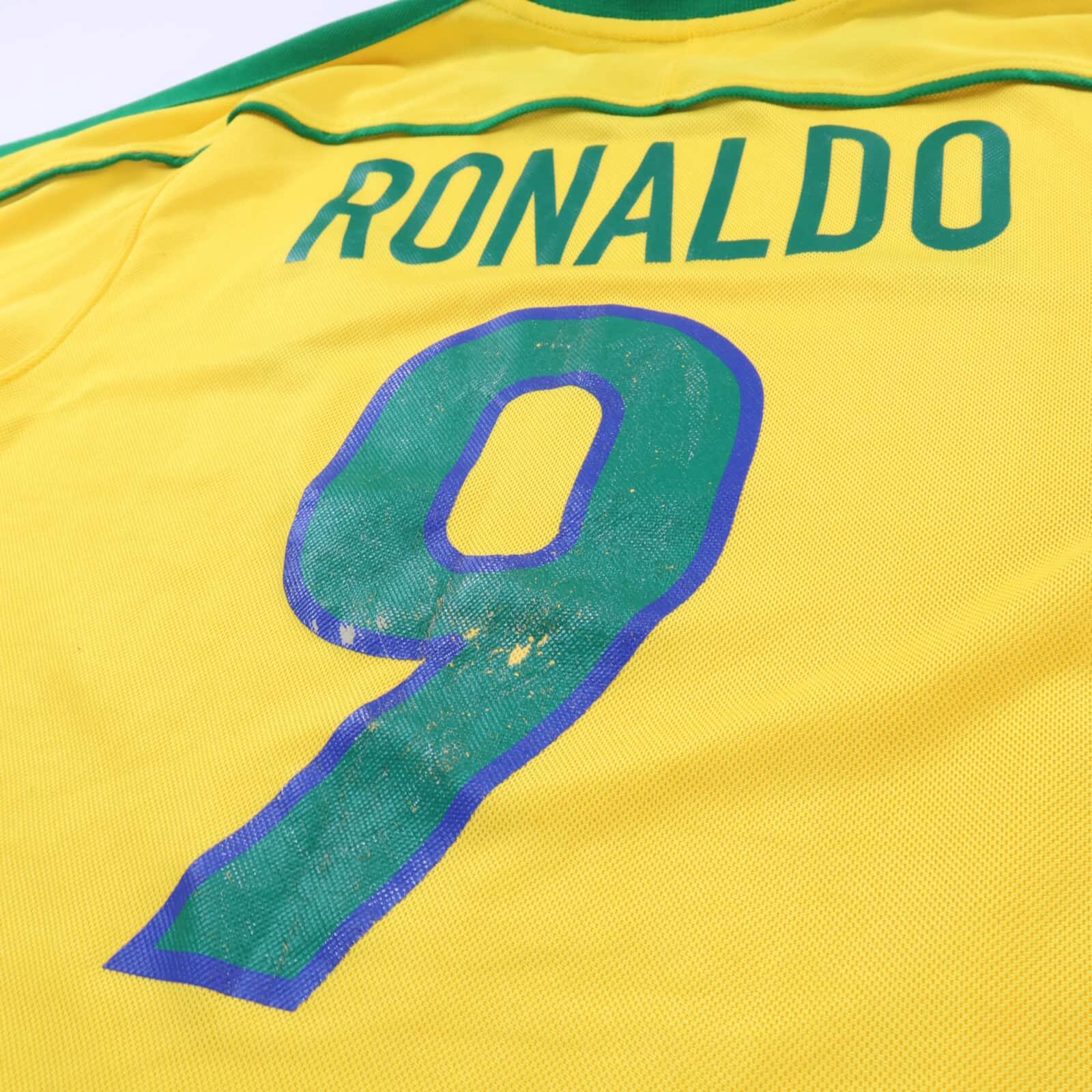 Brazil Ronaldo #9 1998/ Home Shirt - S- TAGS