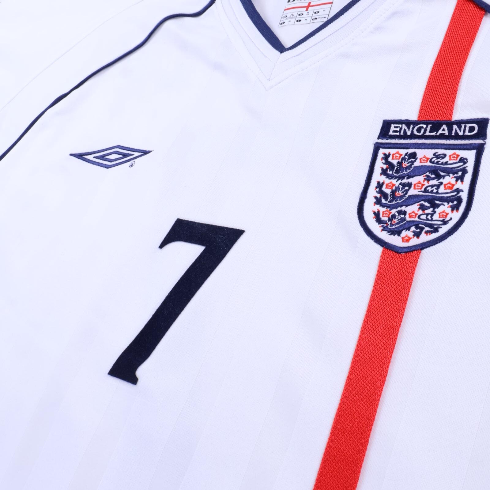 England Beckham #7 2001/03 Home Shirt - XL