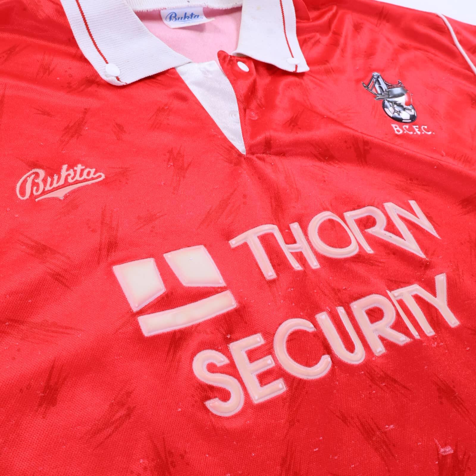 Bristol City F.C 1990/92 Home Shirt - XS- BACK