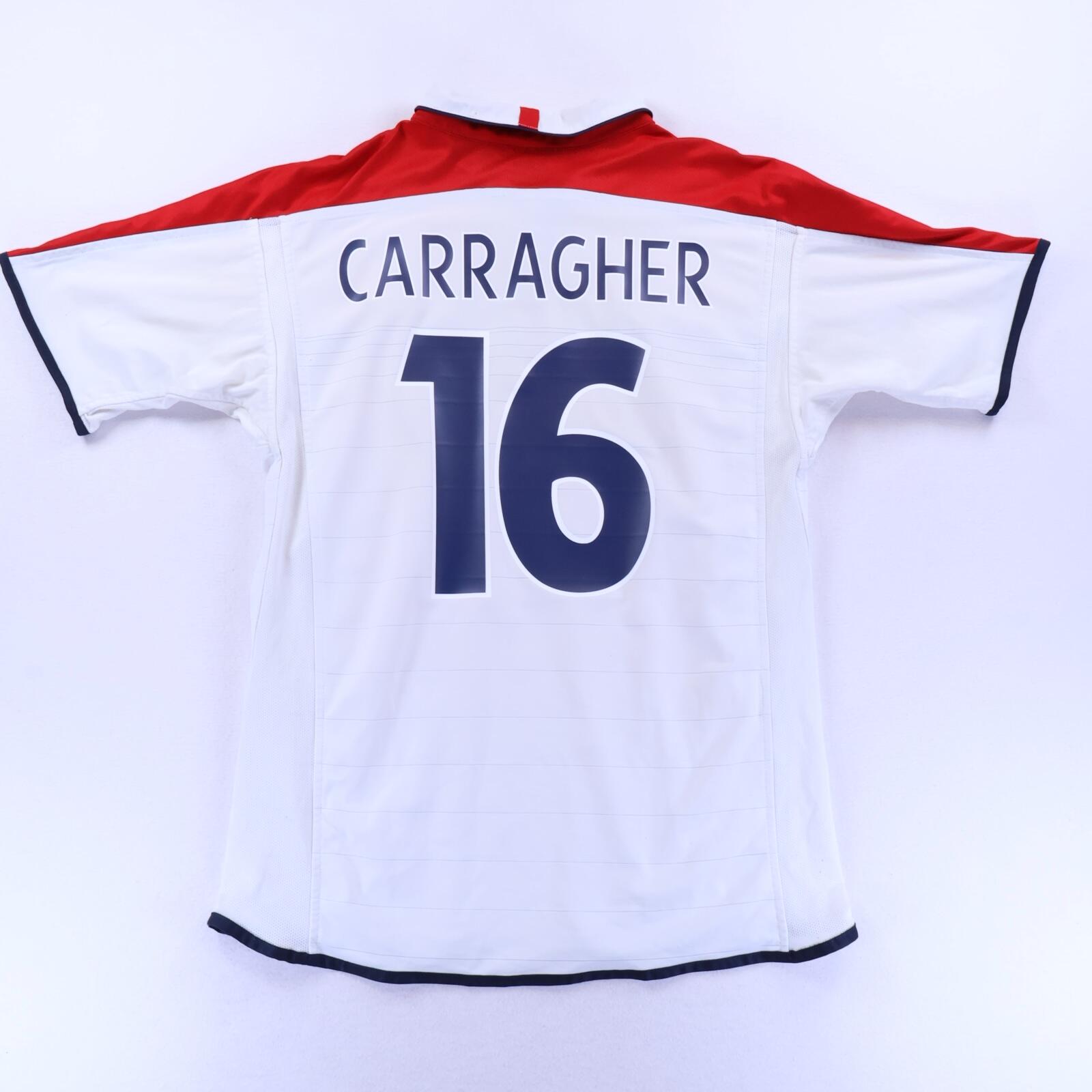 England Carragher #16 2003/05 Home Shirt - Reversible - L- FRONT