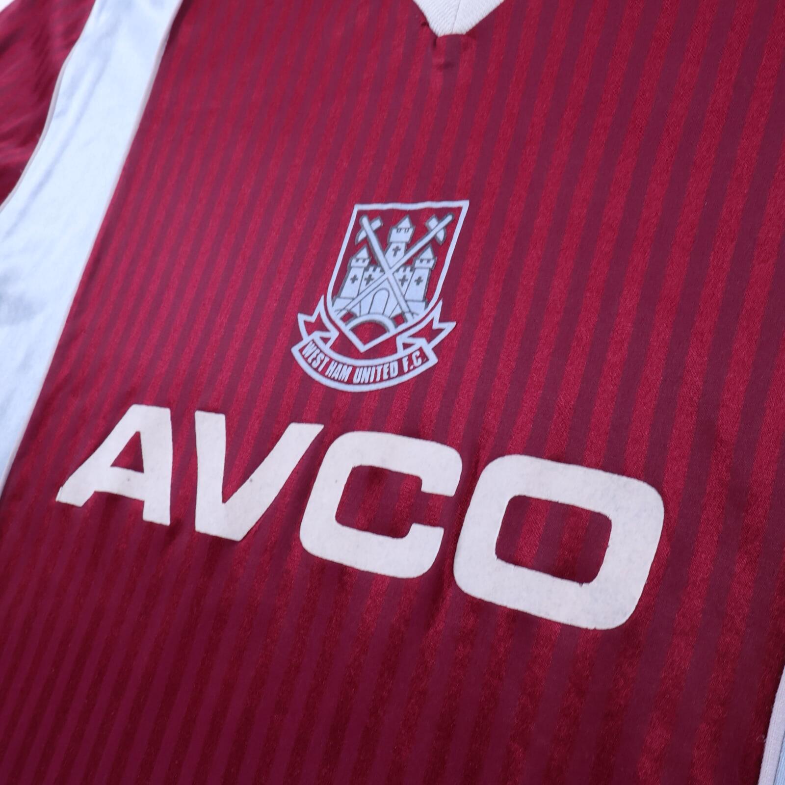 West Ham United 1987/89 Home Shirt - L- BACK