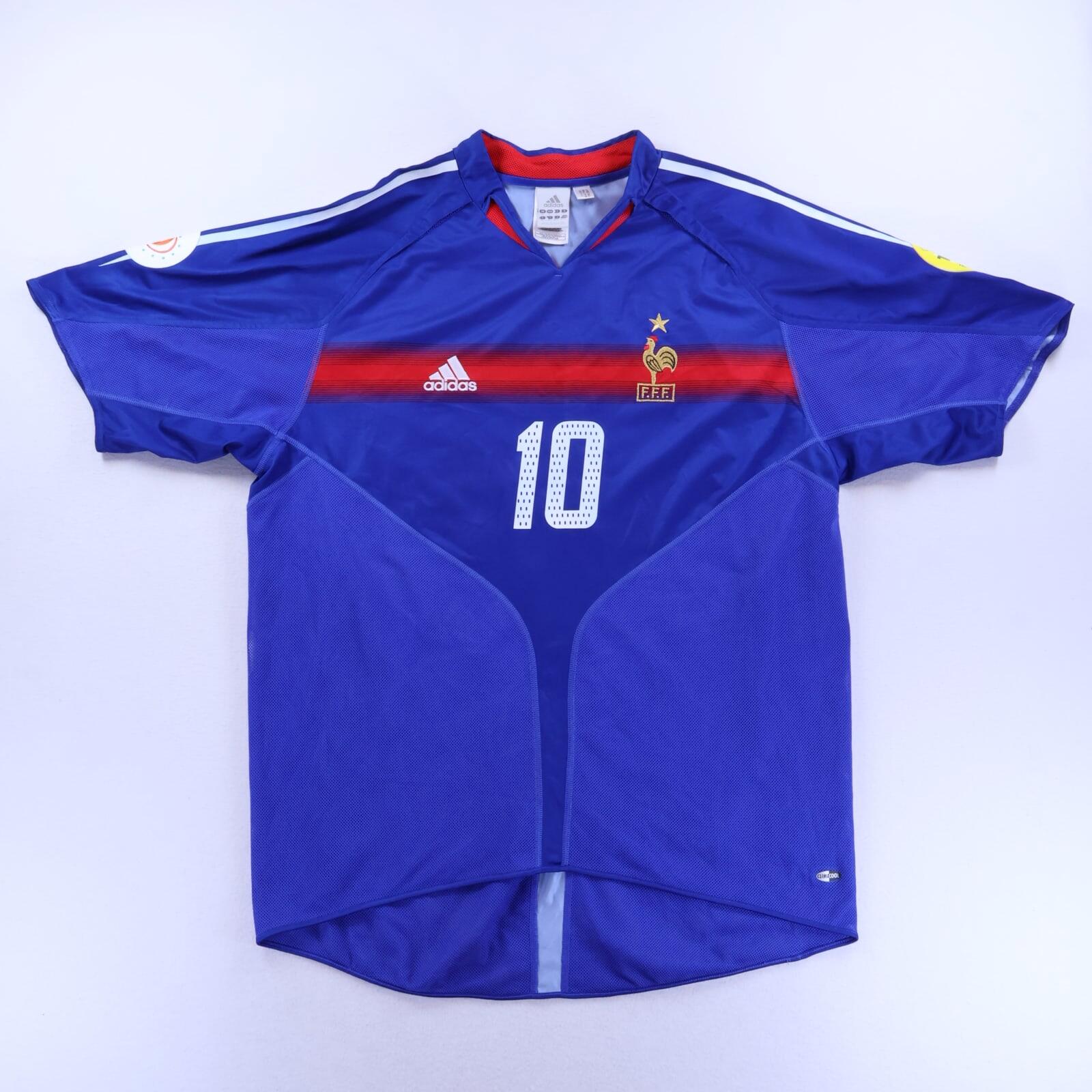 France Zidane #10 2004/06 Home Shirt - XL- BACK