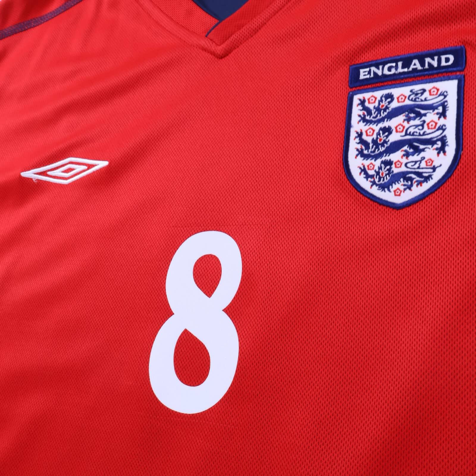 England Scholes #8 2002/04 Away Shirt - Reversible - XL