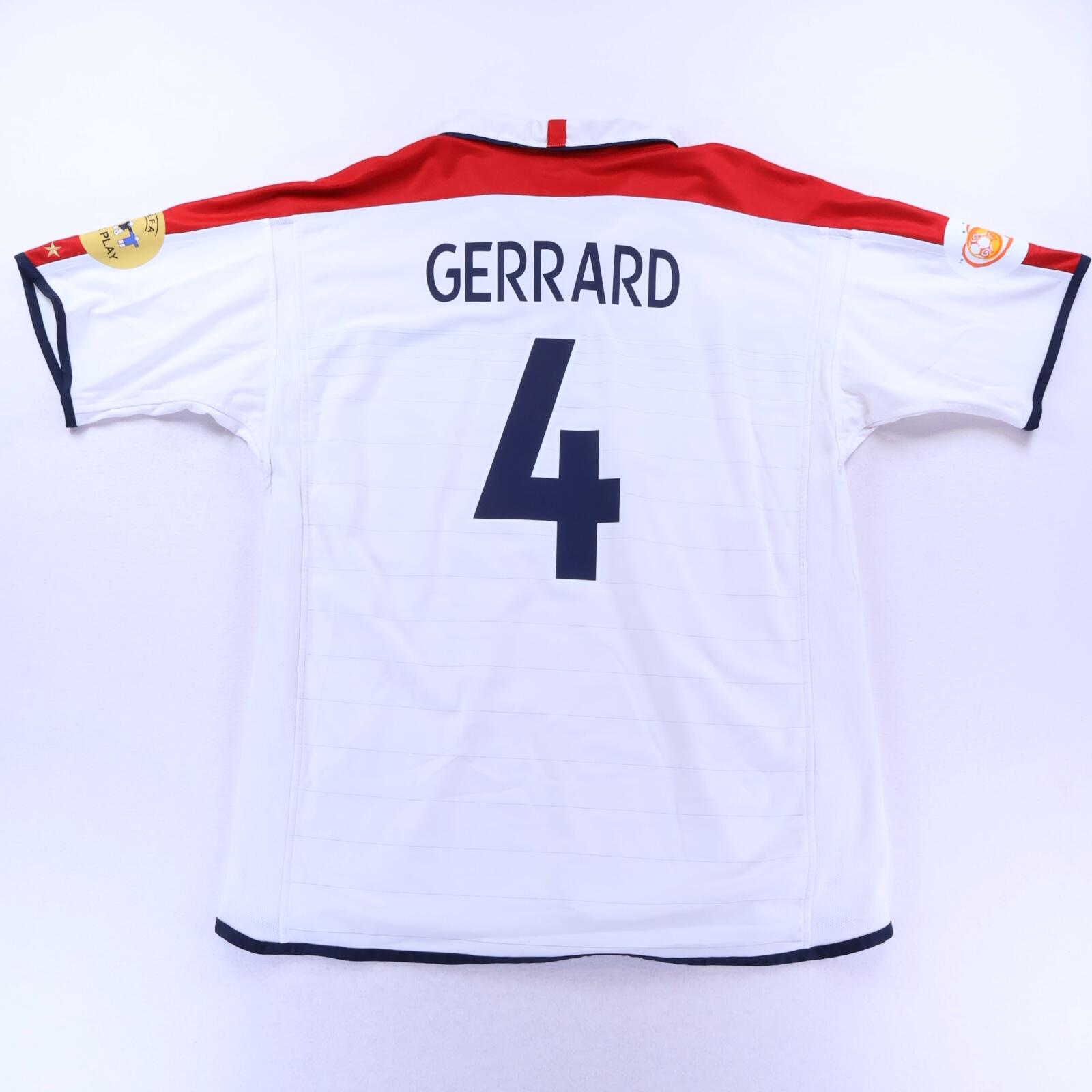 England Gerrard #4 2003/05 Home Shirt - Reversible - 2XL- FRONT