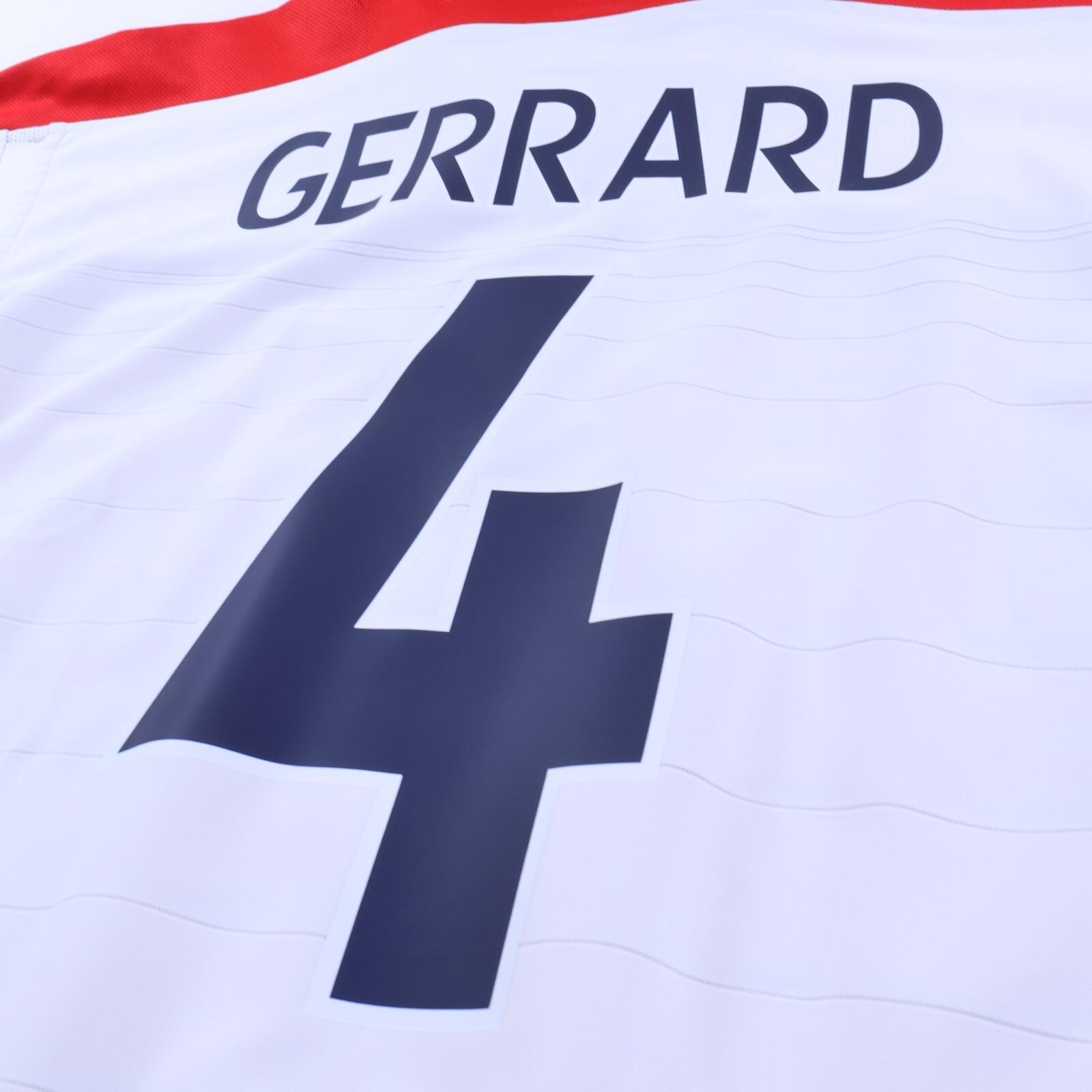 England Gerrard #4 2003/05 Home Shirt - Reversible - L