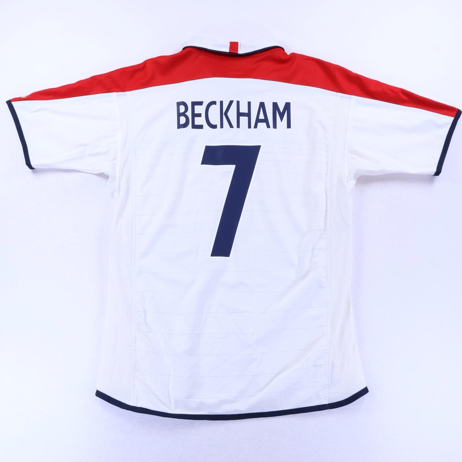 England Beckham #7 2003/05 Home Shirt - Reversible - L