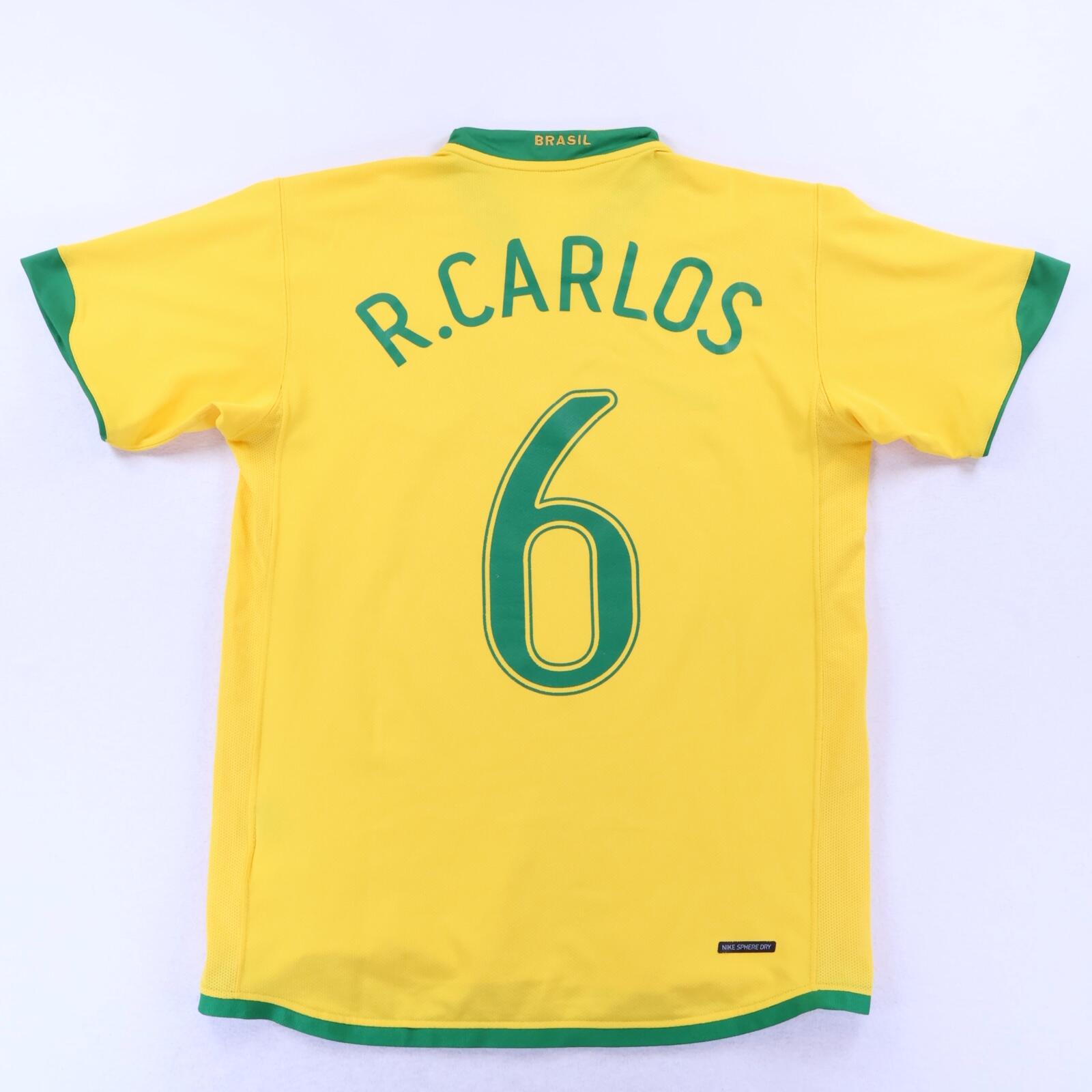 Brazil R. Carlos #6 2006/08 Home Shirt - M