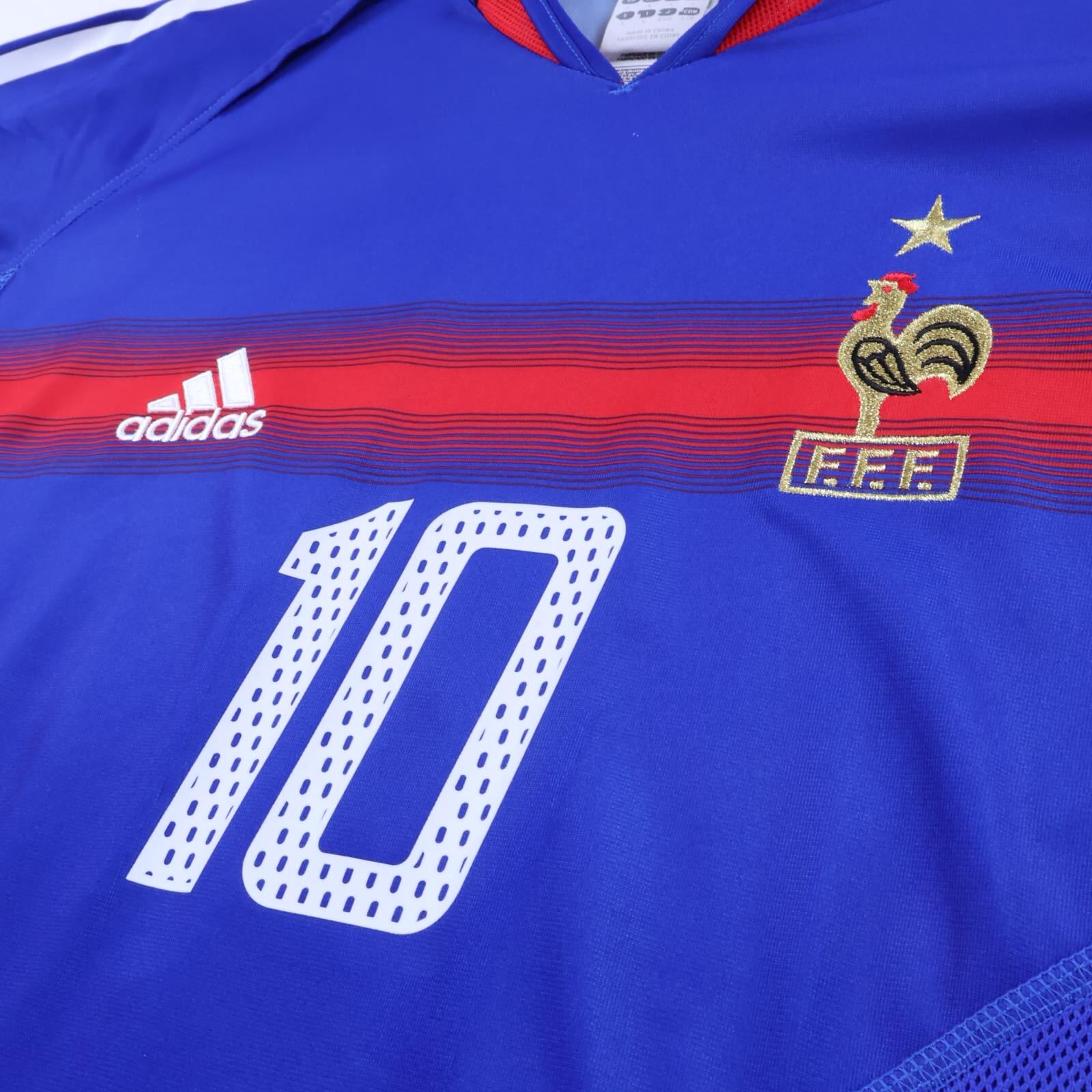 France Zidane #10 2004/06 Home Shirt - L